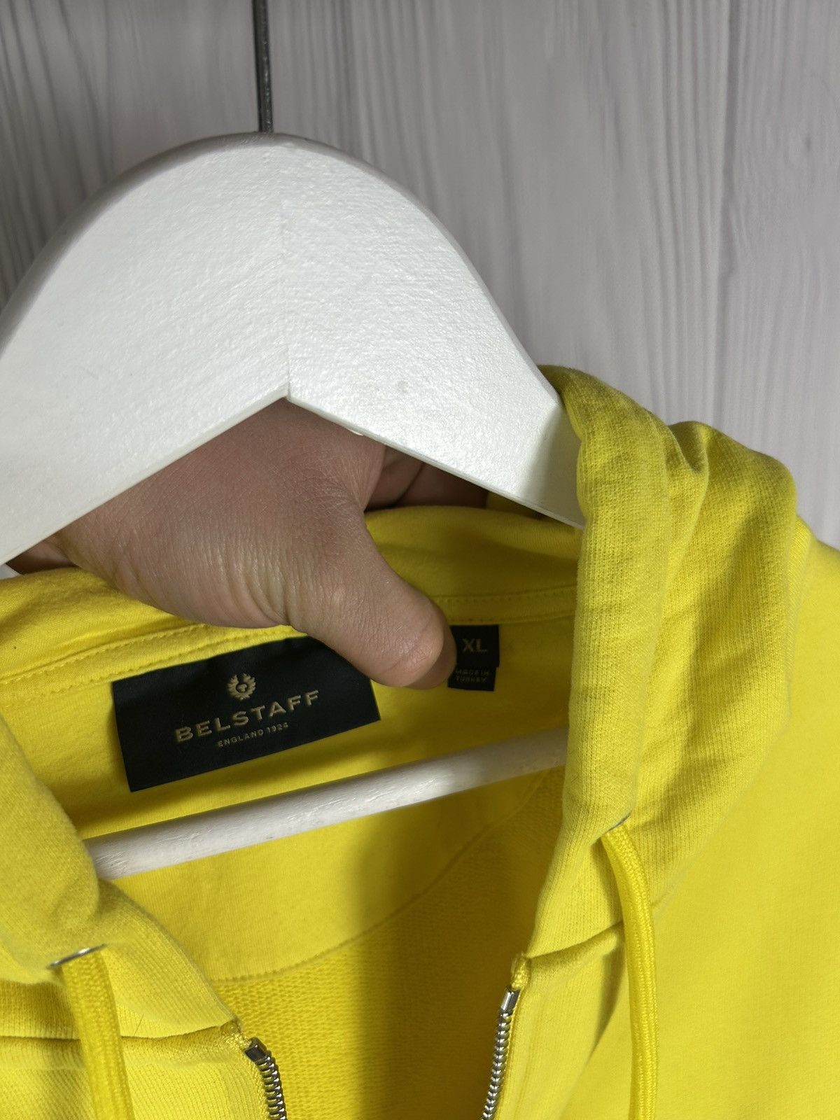 Belstaff Belstaff England Yellow Zip Hoodie Size XL 100% Cotton Size US XL / EU 56 / 4 - 9 Thumbnail