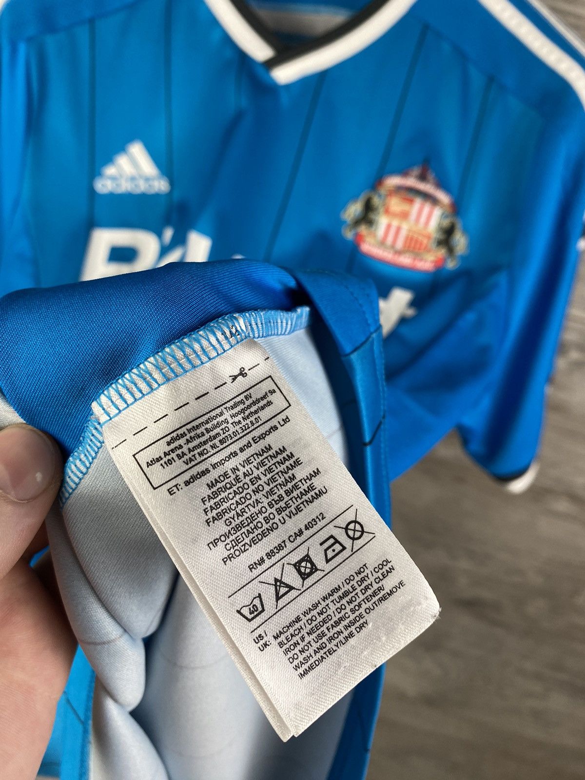 Other Sunderland Away football shirt Blue Adidas Mens Size L Size US L / EU 52-54 / 3 - 12 Thumbnail