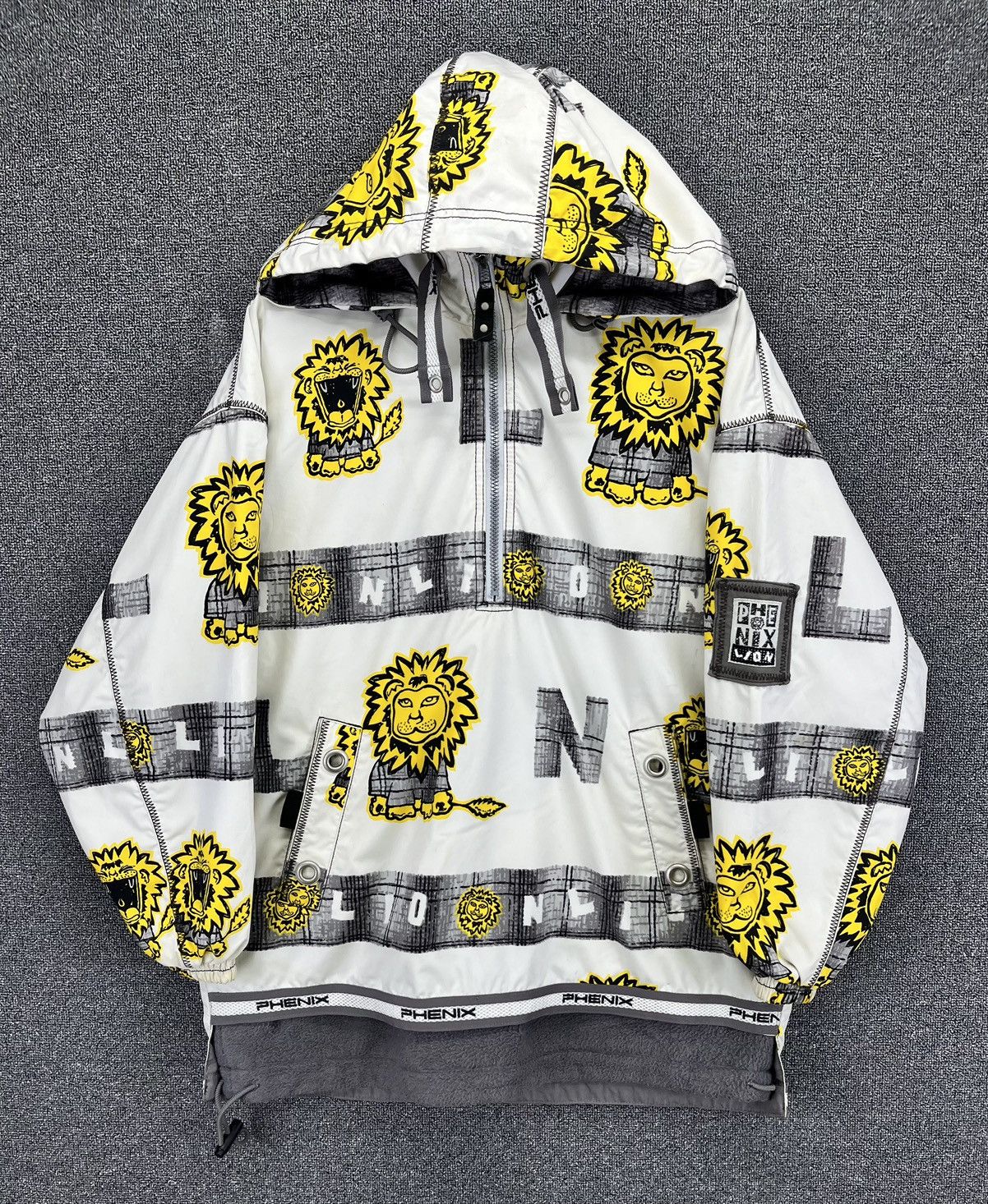 Japanese Brand Vintage Phenix Lions Full Print Rare Hooded Ski Jacket Size US L / EU 52-54 / 3 - 1 Thumbnail