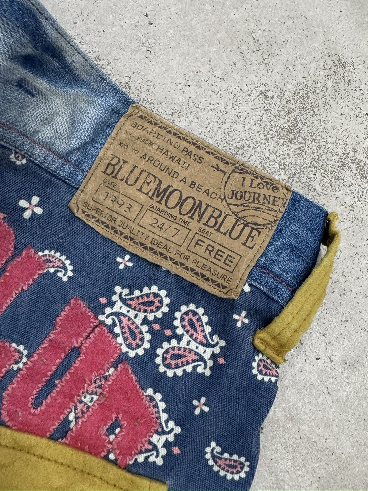 Hysteric Glamour Vintage Blue Moon Blue 90s Blue Moon Club Paisley Pocket Size US 32 / EU 48 - 12 Thumbnail