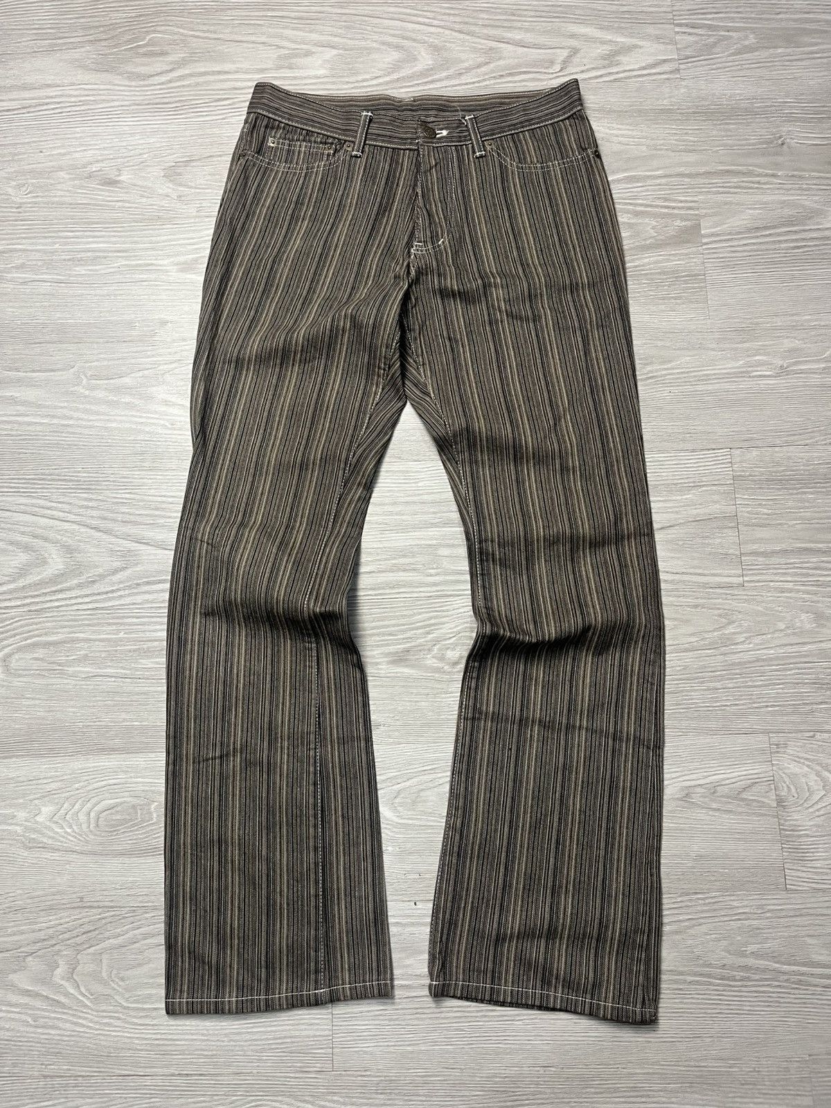 Tornado Mart Pinstripe Bootcut Jeans ifsixwasnine style