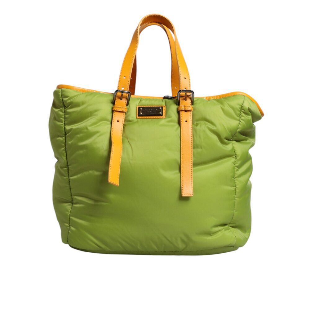 Dolce & Gabbana Dolce & Gabbana Green Nylon Padded Logo Plaque Tote Crossbod Size ONE SIZE - 1 Thumbnail