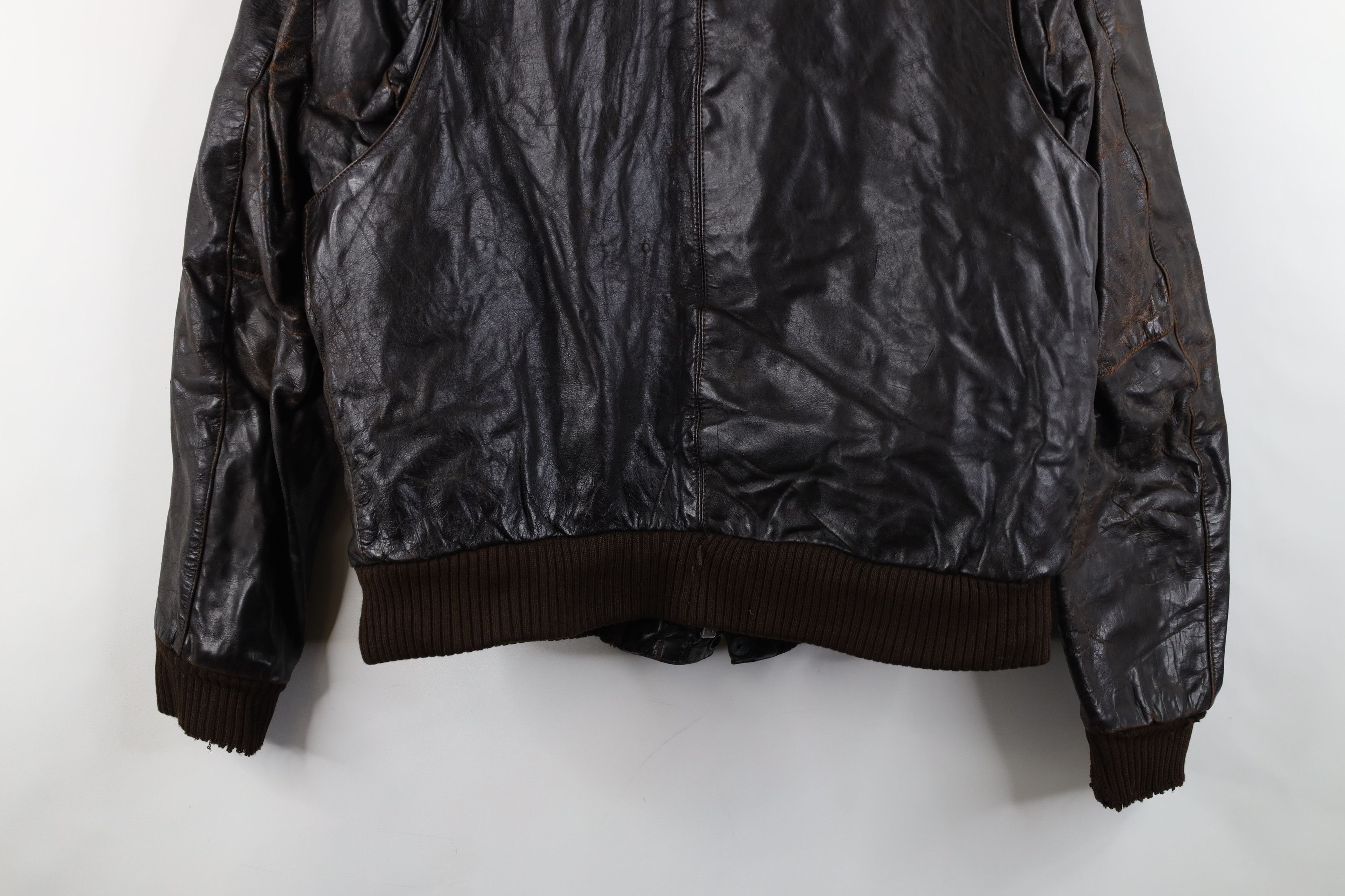 Vintage Vintage 70s Fleece Lined G-1 Flight Bomber Jacket Brown Size US L / EU 52-54 / 3 - 15 Thumbnail