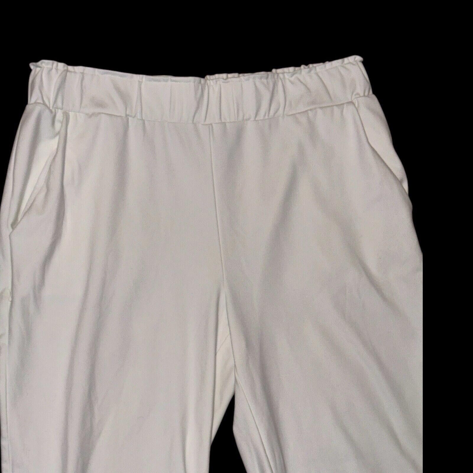 Joie White Joie Pants Sz L Wide Leg High Rise Pkts Size 36" / US 14 / IT 50 - 3 Thumbnail