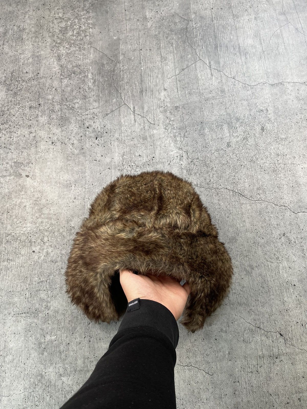 Japanese Brand × Vintage Vintage Crazy Y2k Mohair Fuzzy Hat Ushanka Punk Huge Size ONE SIZE - 5 Thumbnail