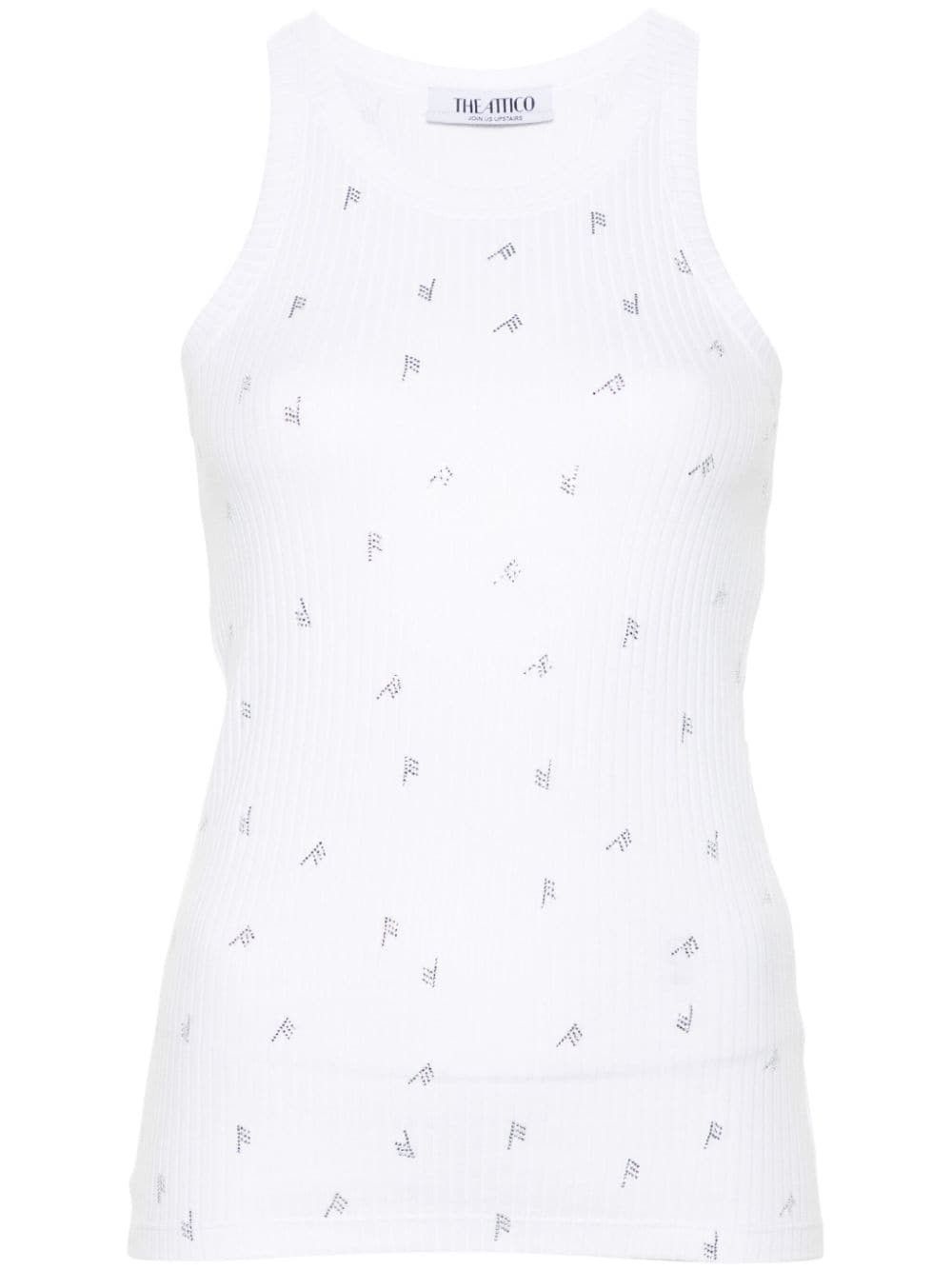 The Attico ALLOVER LOGO COTTON TANK TOP Size S / US 4 / IT 40 - 1 Thumbnail