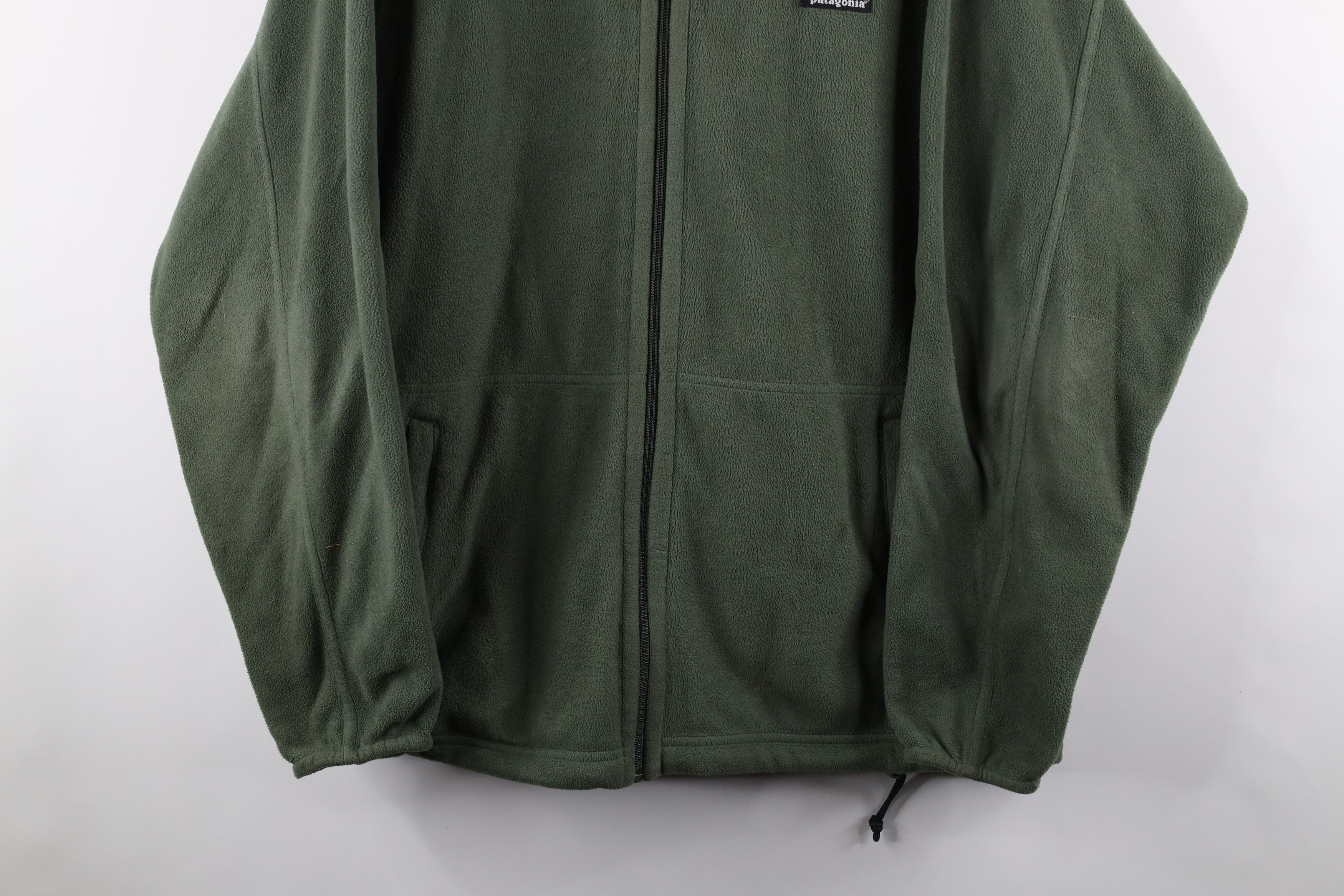 Patagonia Vintage Patagonia Synchilla Spell Out Fleece Jacket Green Size US L / EU 52-54 / 3 - 3 Thumbnail