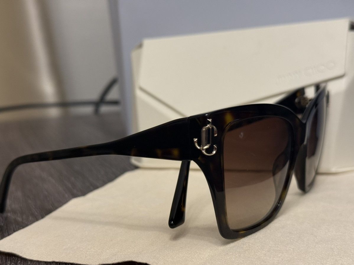 Jimmy Choo Jimmy Choo Tortoiseshell Square Sunglasses – Made in Italy Size ONE SIZE - 5 Thumbnail
