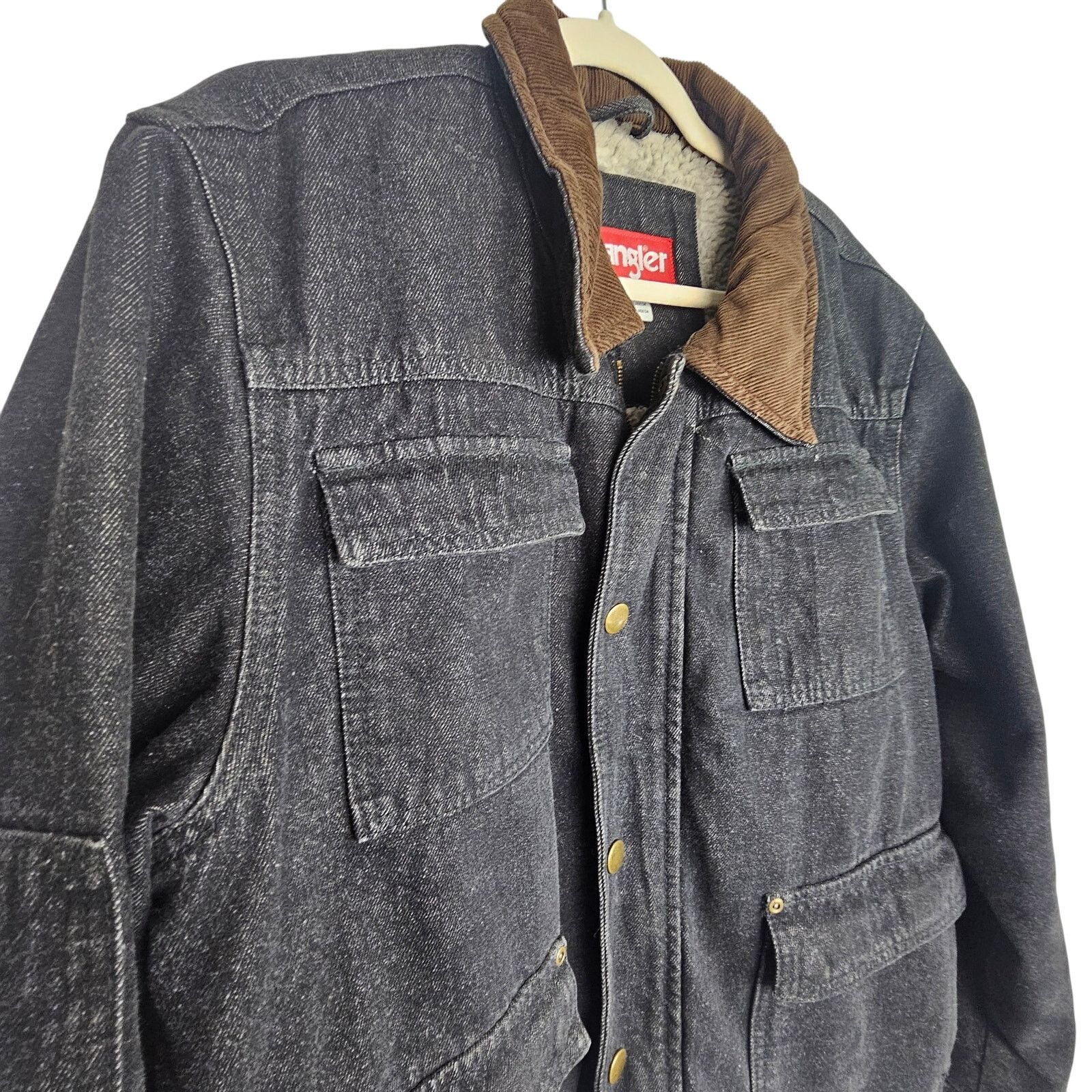 Wrangler Vintage Wrangler Denim Chore Coat Barn Jacket M Sherpa Lined Size US M / EU 48-50 / 2 - 6 Thumbnail