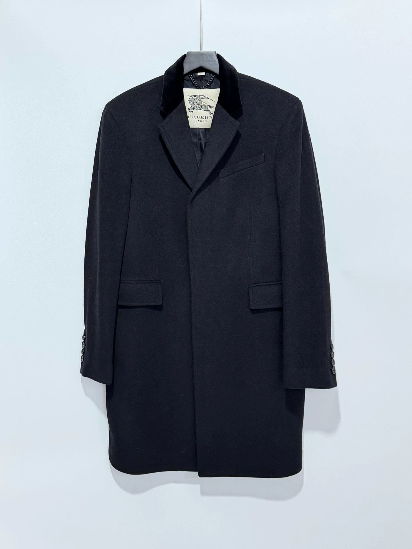 Burberry Burberry Wool Cashmere Chester Coat Velvet Collar Size 50L - 1 Thumbnail