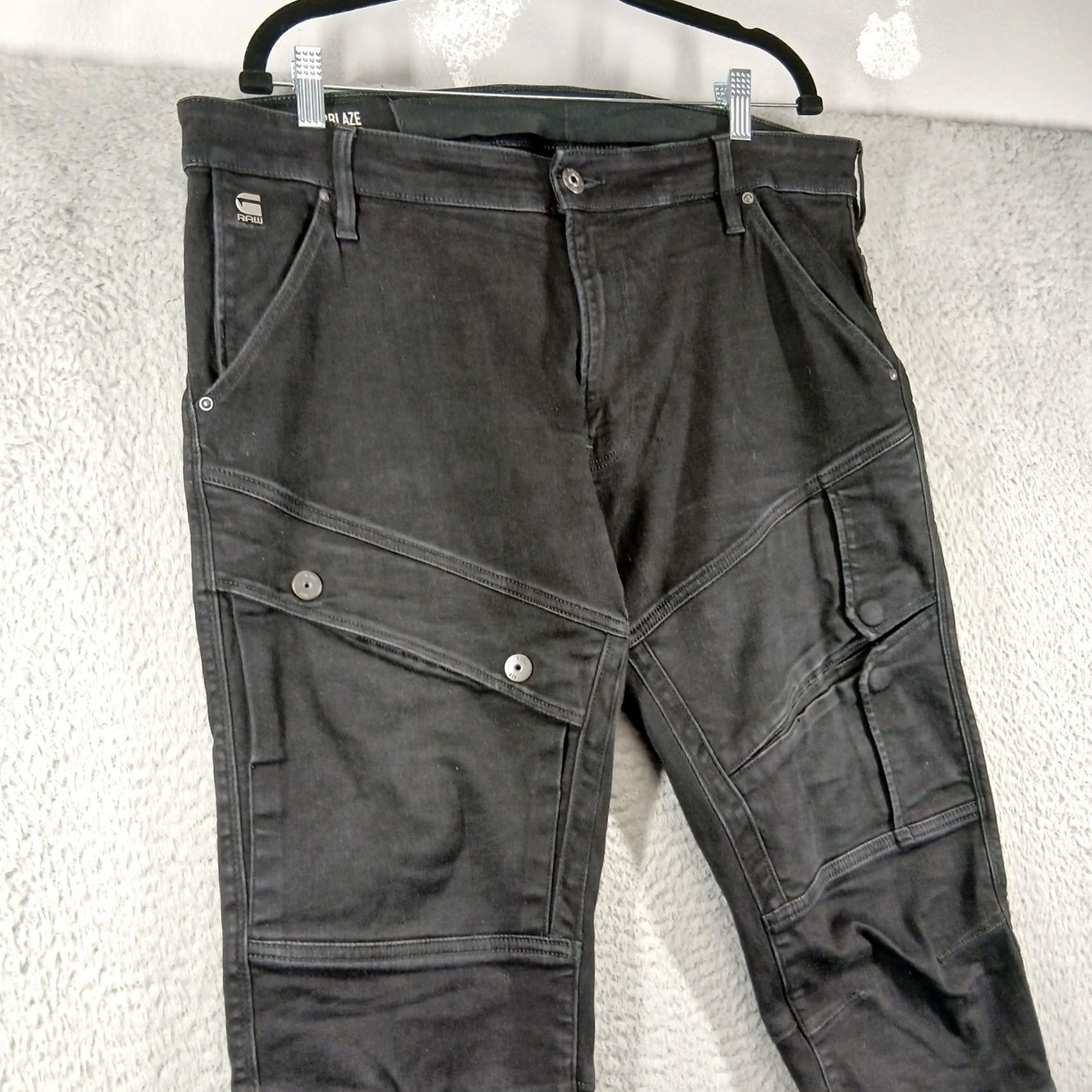 Vintage G-Star RAW Airblaze 3D Skinny Jeans 38x34 Black Size US 38 / EU 54 - 7 Thumbnail