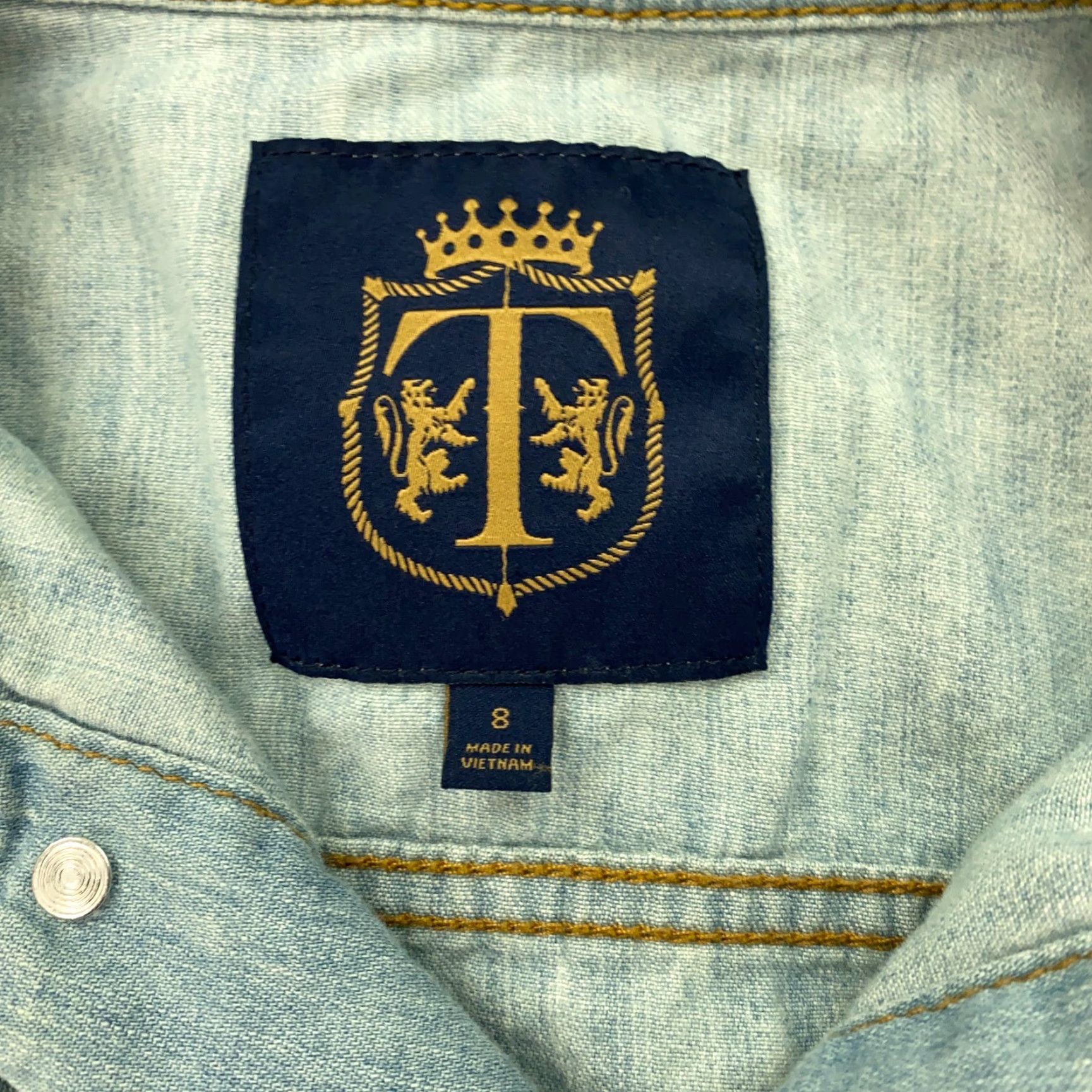 Talbots Talbots Denim Jacket Womens Size 8 Blue Distressed Lightweight Trucker Classic Fit Size M / US 6-8 / IT 42-44 - 2 Thumbnail