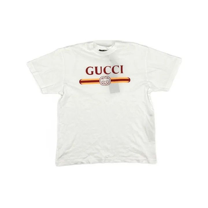 Gucci Gucci Logo Print White T-Shirt for Women-2507 Size M / US 6-8 / IT 42-44 - 8 Thumbnail
