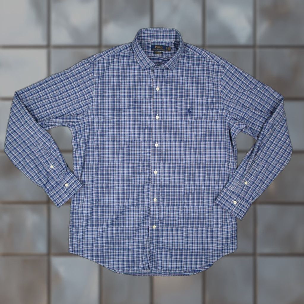 Polo Ralph Lauren Polo Ralph Lauren Shirt Mens Extra Large Blue Performance Button Up Blue Pony Size US XL / EU 56 / 4 - 1 Thumbnail