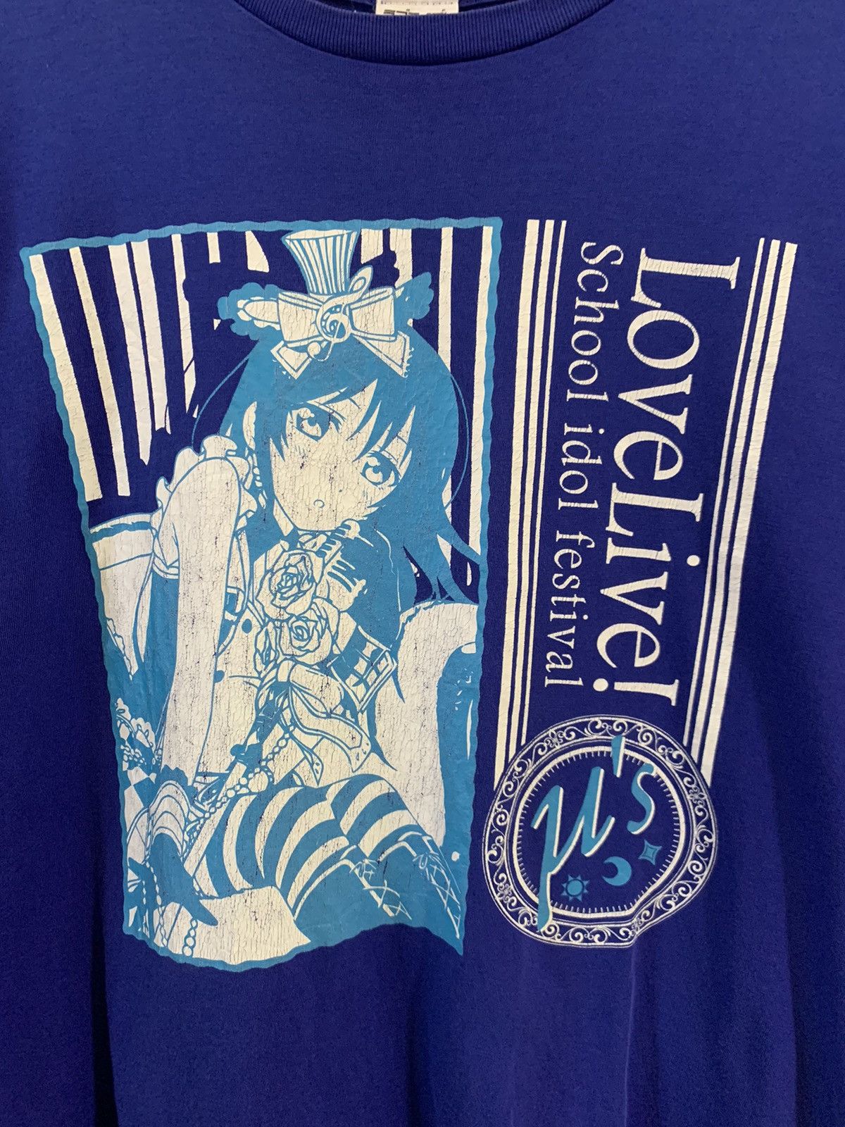 Anime Y2K School Idol Project Blue T Shirt Love Life! Size US M / EU 48-50 / 2 - 2 Thumbnail