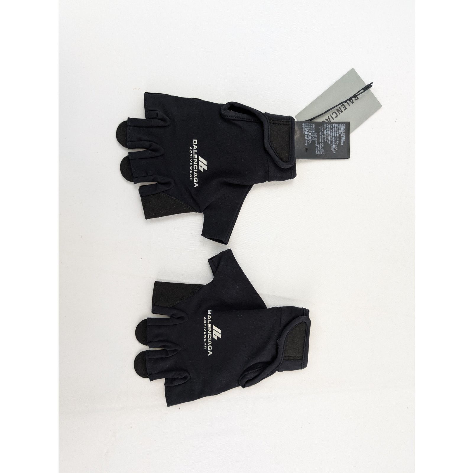 Balenciaga o1rshd1 Size: S / Activewear Open Finger Gloves in Black Size ONE SIZE - 1 Thumbnail