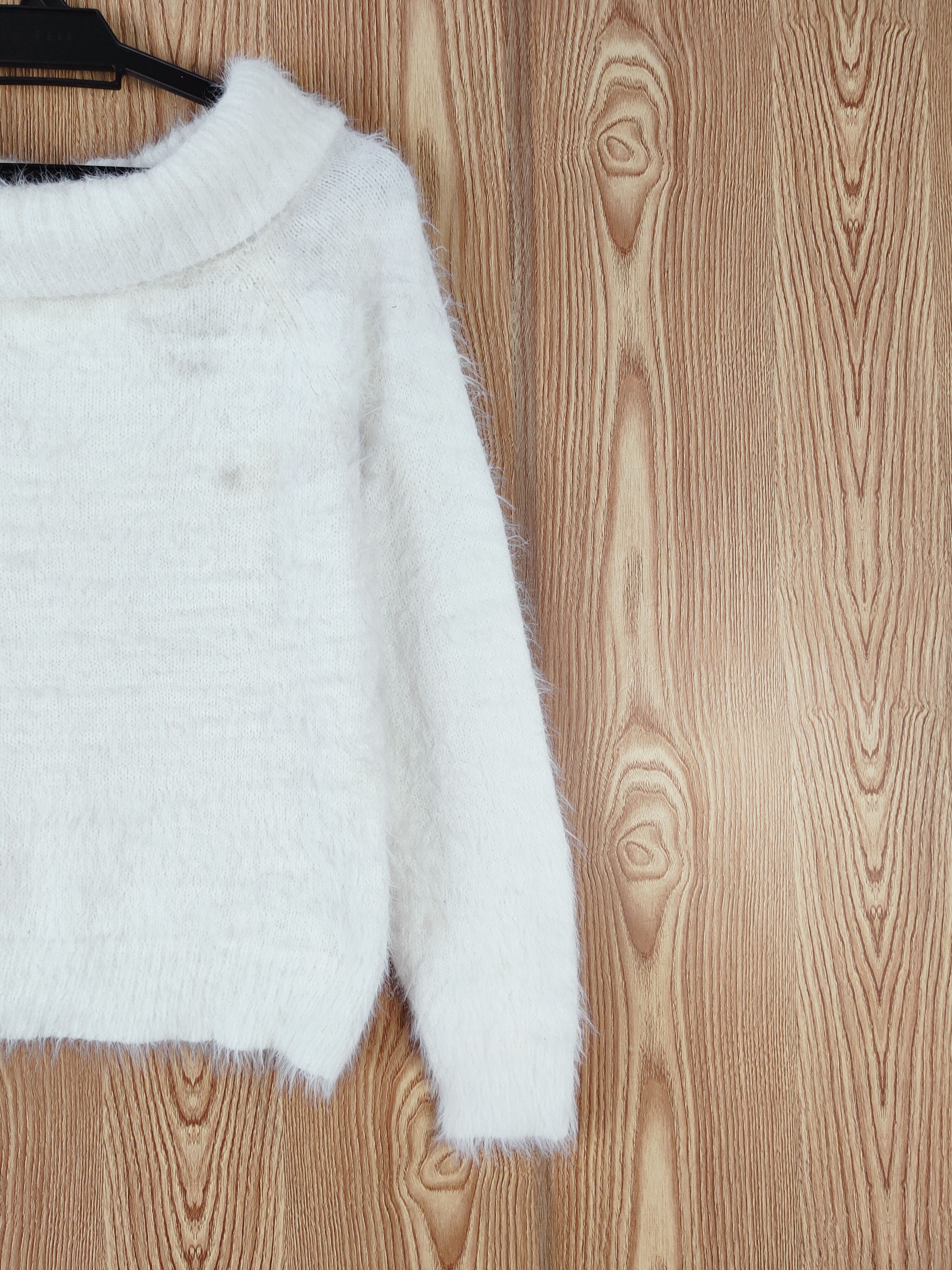 Japanese Brand × Vintage Vintage 💥 Khalita White Fur Mohair Knitwear Size M / US 6-8 / IT 42-44 - 9 Thumbnail