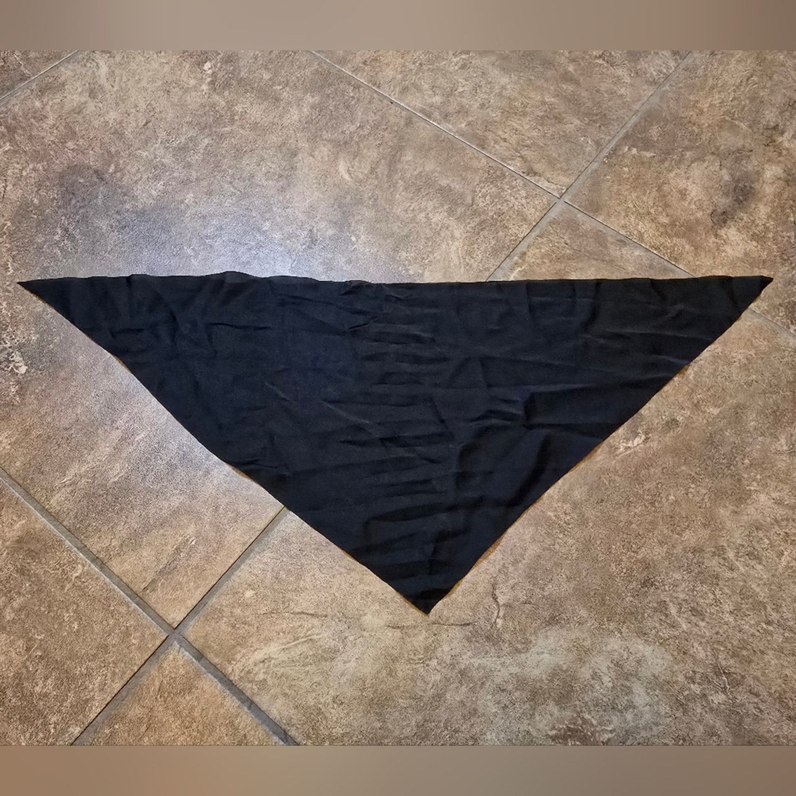 Other Black Satin Classic Half Scarf Size ONE SIZE - 3 Thumbnail