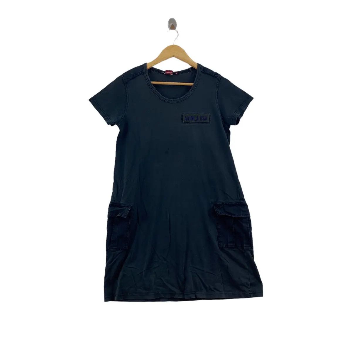Avirex AVIREX USA ARMY Patch Pocket Blouse Tee Shirt Top Embossed Size L / US 10 / IT 46 - 1 Thumbnail