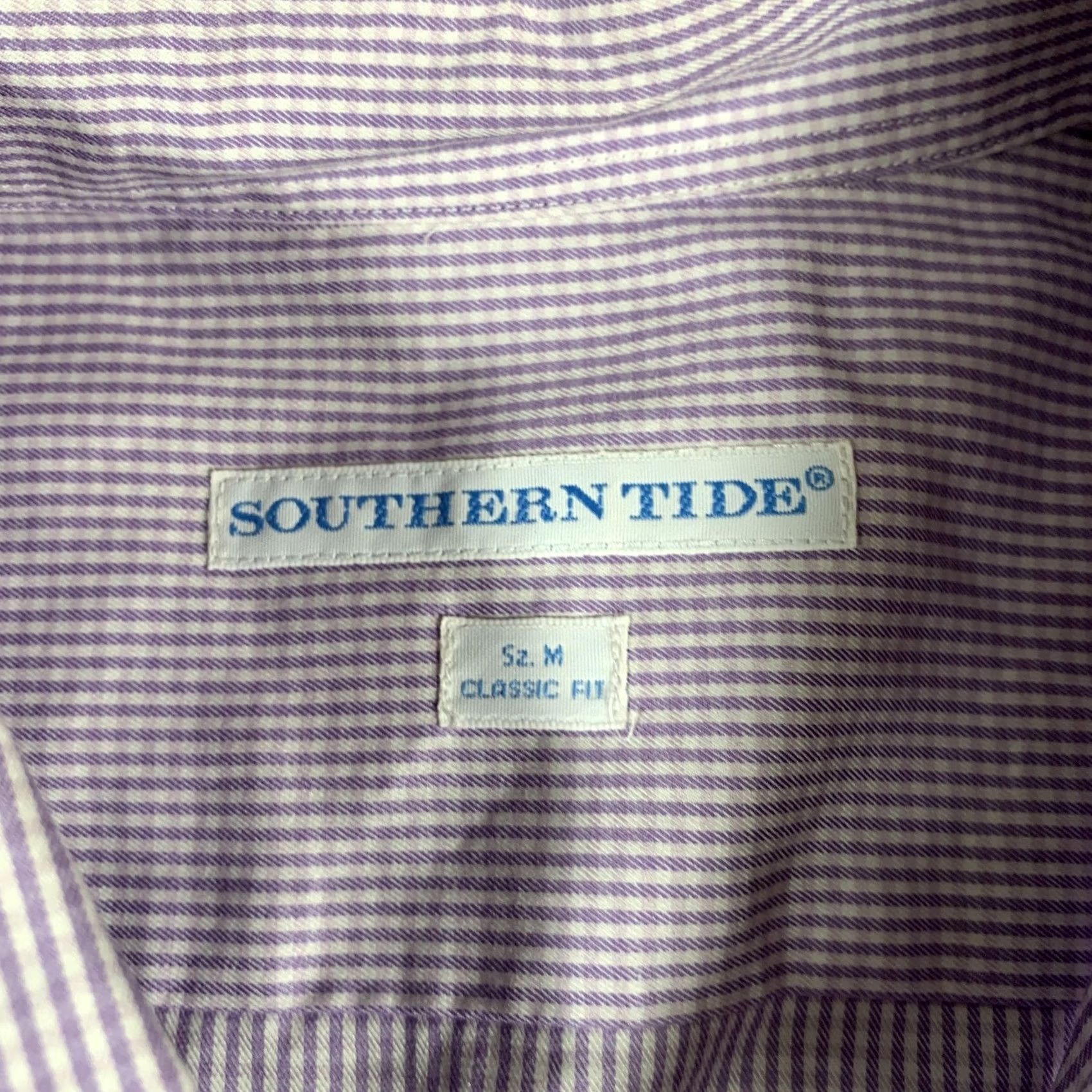Southern Tide Southern Tide Shirt Mens Medium Purple Check Button Down Long Sleeve Classic Fit Size US M / EU 48-50 / 2 - 5 Thumbnail