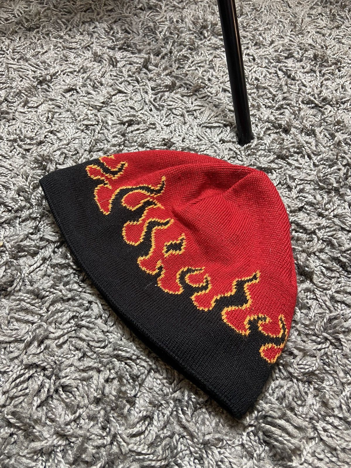 Designer × Japanese Brand × Vintage VINTAGE BEANIE FLAME DRAGON BALL FIRE RAP HAT Y2K STYLE Size ONE SIZE - 4 Thumbnail