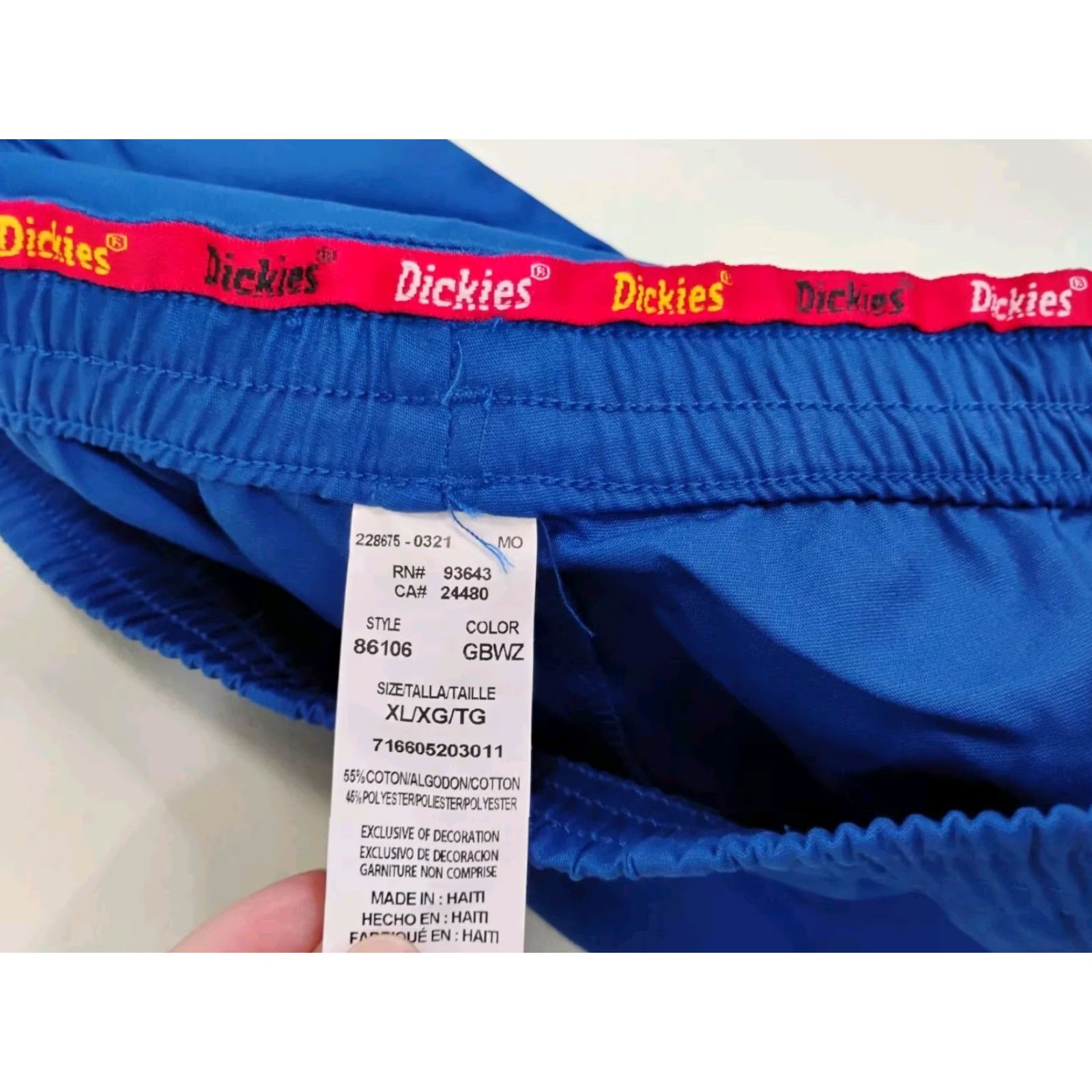 Dickies Dickies EDS Signature Scrub Cargo Pants Womens XL Blue 36x31 Elastic Waist Size 40" / US 18 - 5 Thumbnail