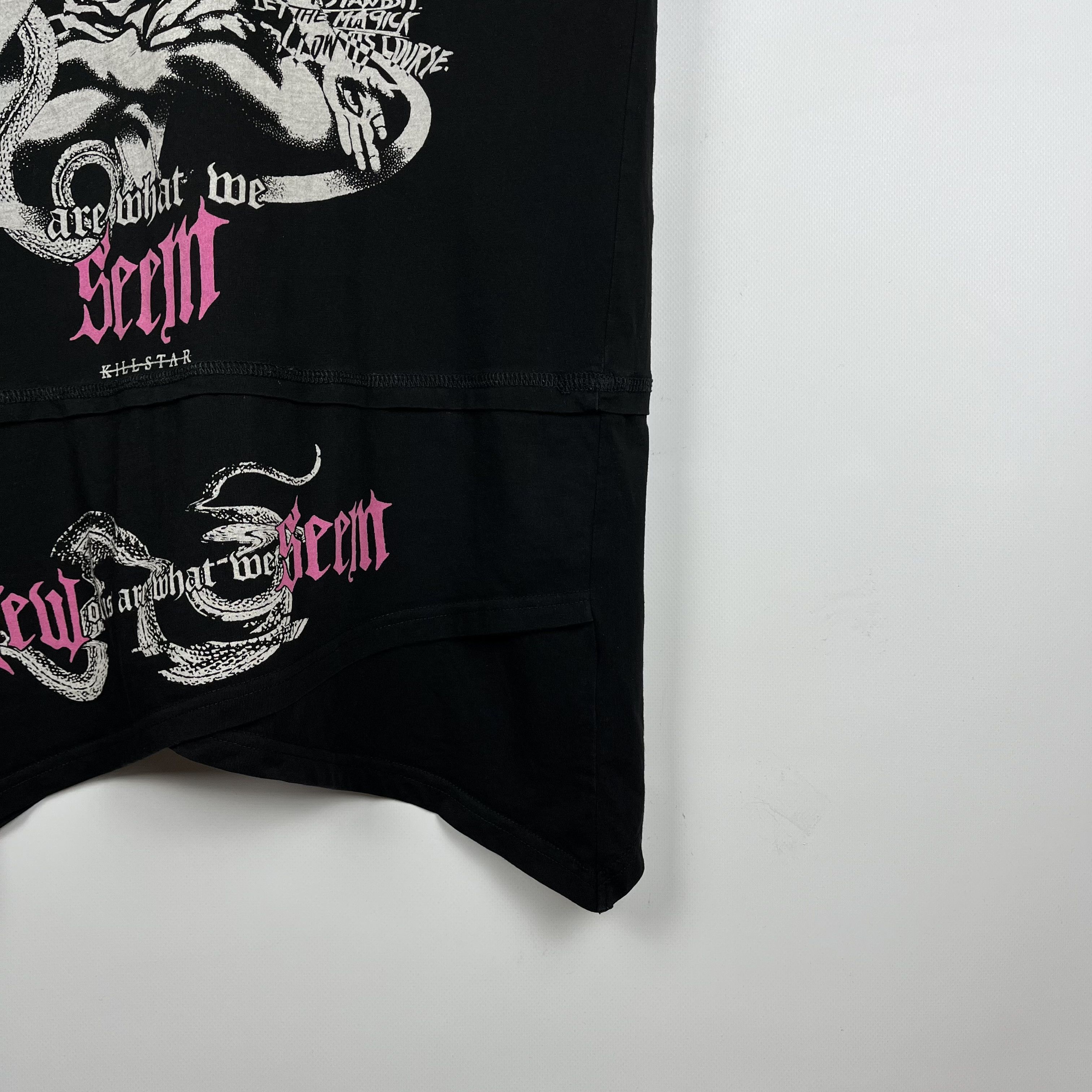 Killstar Killstar Meditate Pentagram Baphomet Gothic T Shirt Size XS / US 0-2 / IT 36-38 - 3 Thumbnail