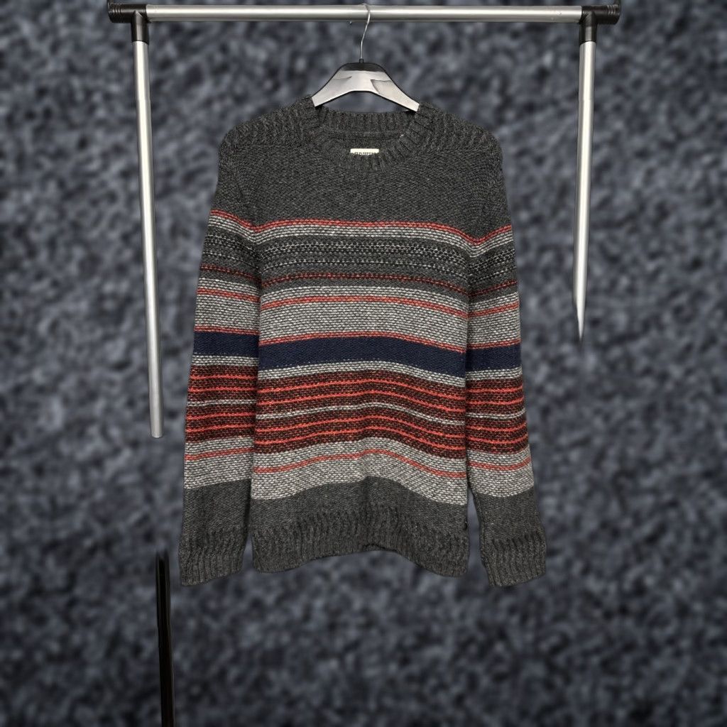 Edwin Edwin Mens Docker Stripe Wool Knit Sweater Shirt M Multicolor Knit Pullover Size US M / EU 48-50 / 2 - 1 Thumbnail