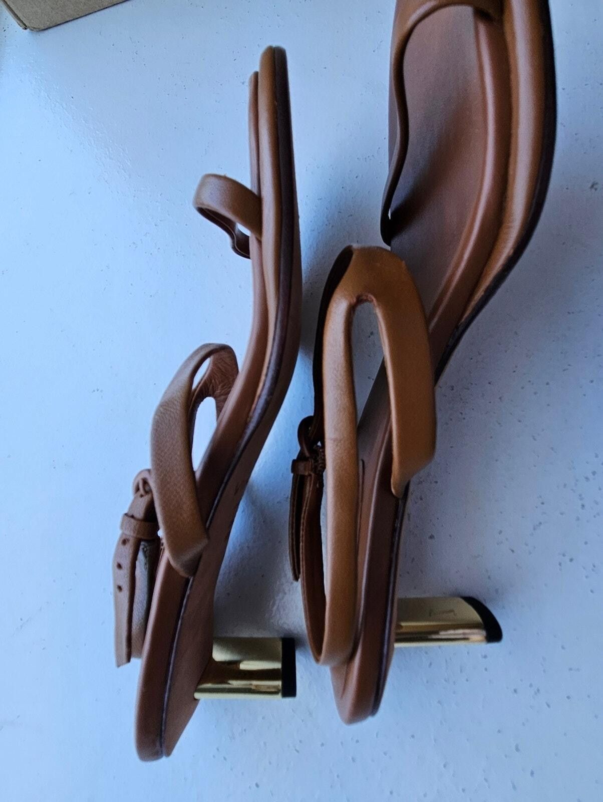 Vince NWOT Vince 7.5 Women's Brown Leather Slingback Sandals Size US 7.5 / IT 37.5 - 2 Thumbnail