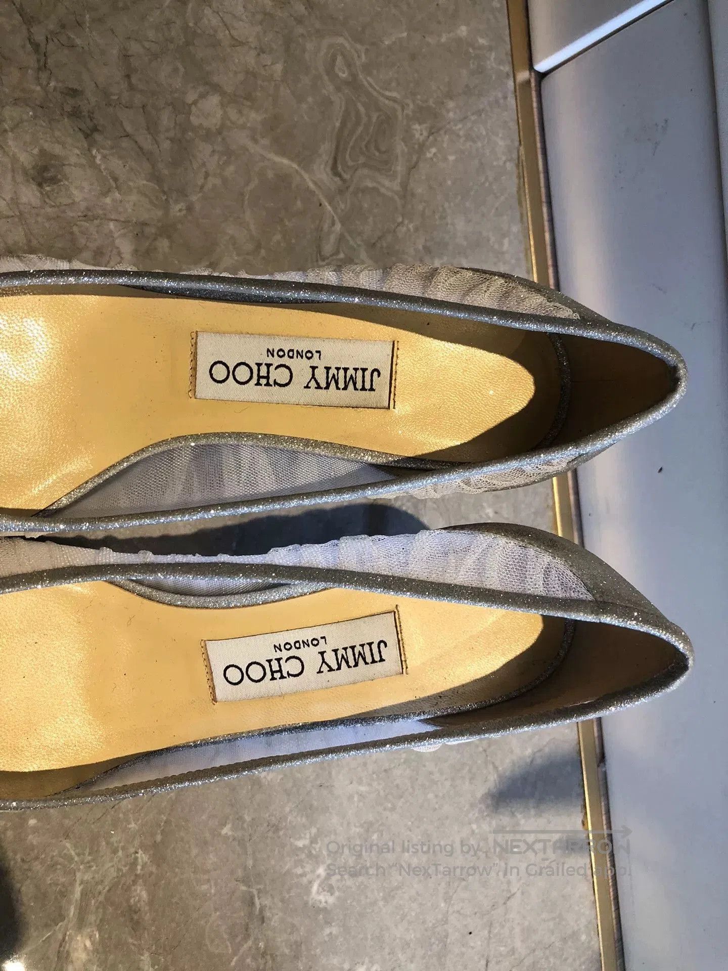 Jimmy Choo Jimmy Choo Love Women's Silver Heels. Size US 4 / IT 34 - 4 Thumbnail