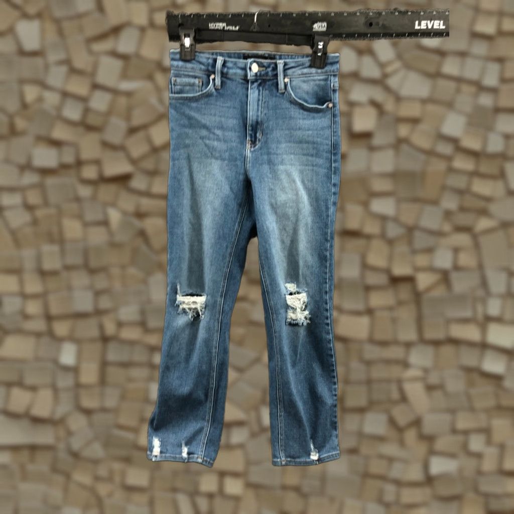 Vintage JUST BLACK Jeans Size 26 Womens Medium Wash Blue Regular Fit 5-Pocket Denim Straight Look Jeans Mens Womens Girls Size 26" / US 2 / IT 38 - 1 Thumbnail