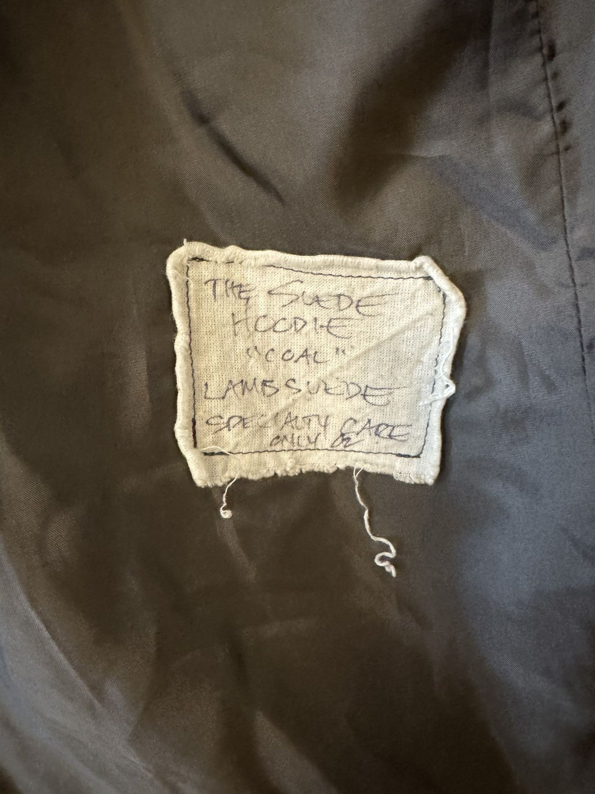 Greg Lauren The suede hoodie “coal” Size US M / EU 48-50 / 2 - 8 Thumbnail