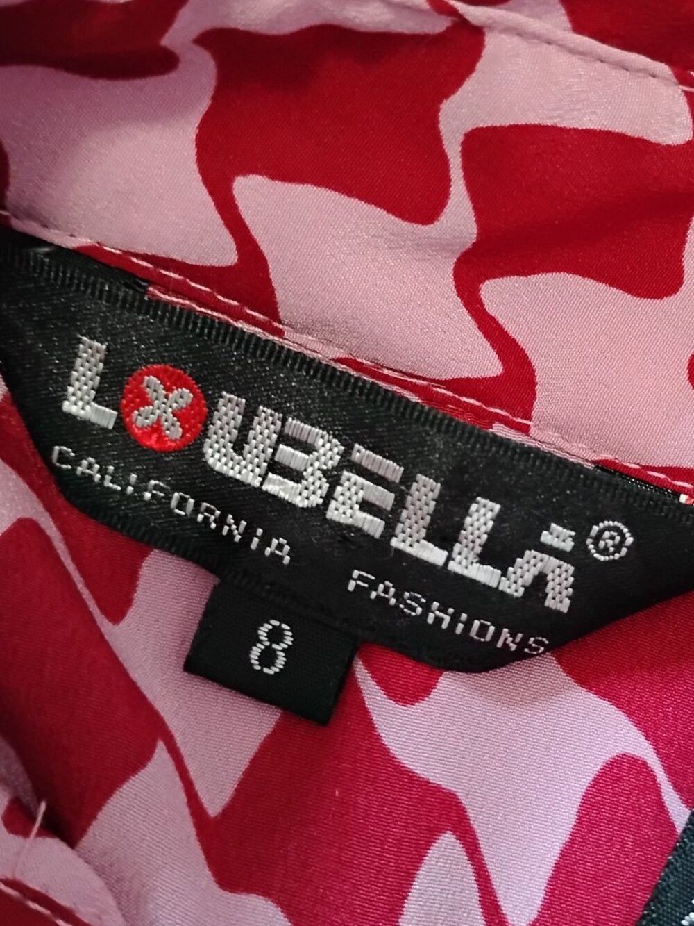Other Vintage Loubella Houndstooth Tile Polyester Disco Shirt Size M / US 6-8 / IT 42-44 - 3 Thumbnail