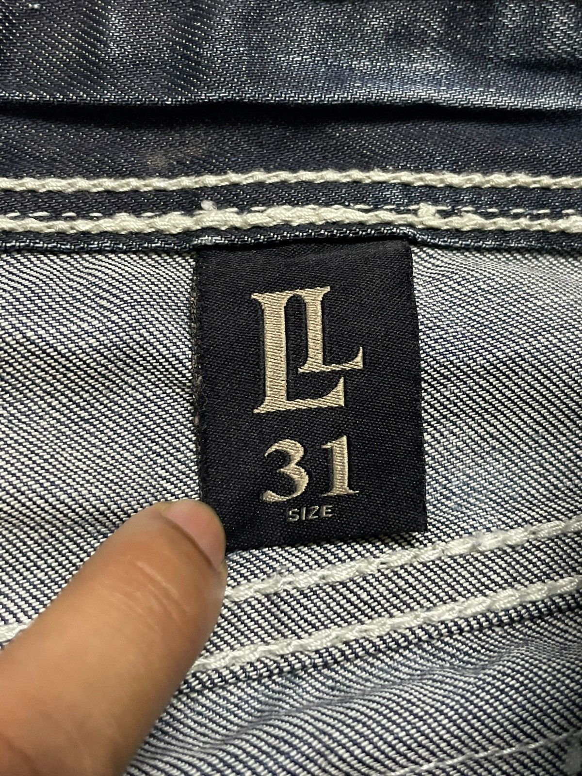 Japanese Brand Japanese Punk Crazy Back Pocket Grey Washed Bootcut Jeans Size US 31 - 10 Thumbnail