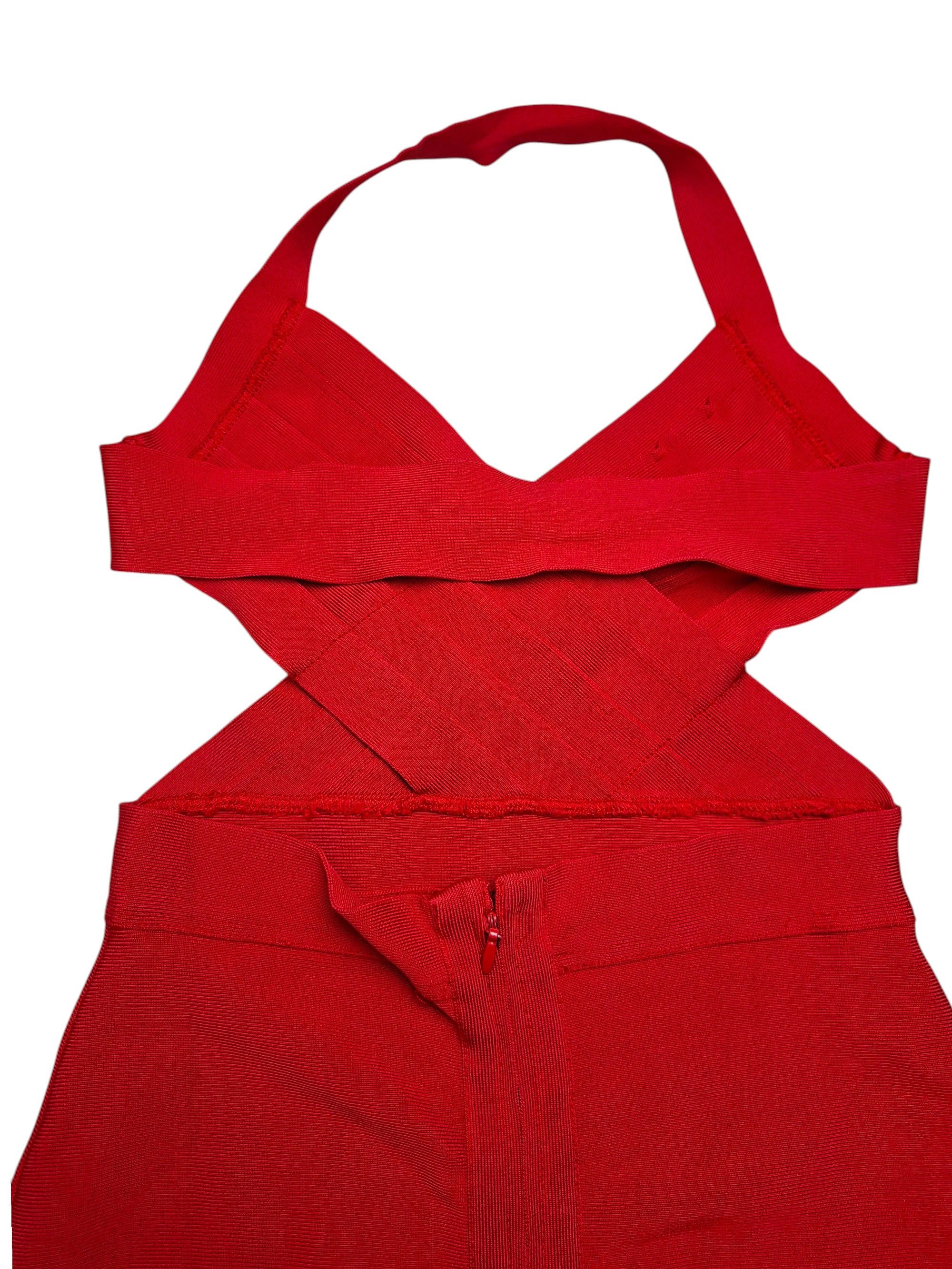 House of CB House of CB Red Bandage Halter Dress Verbena Cross Front Size L / US 10 / IT 46 - 7 Thumbnail