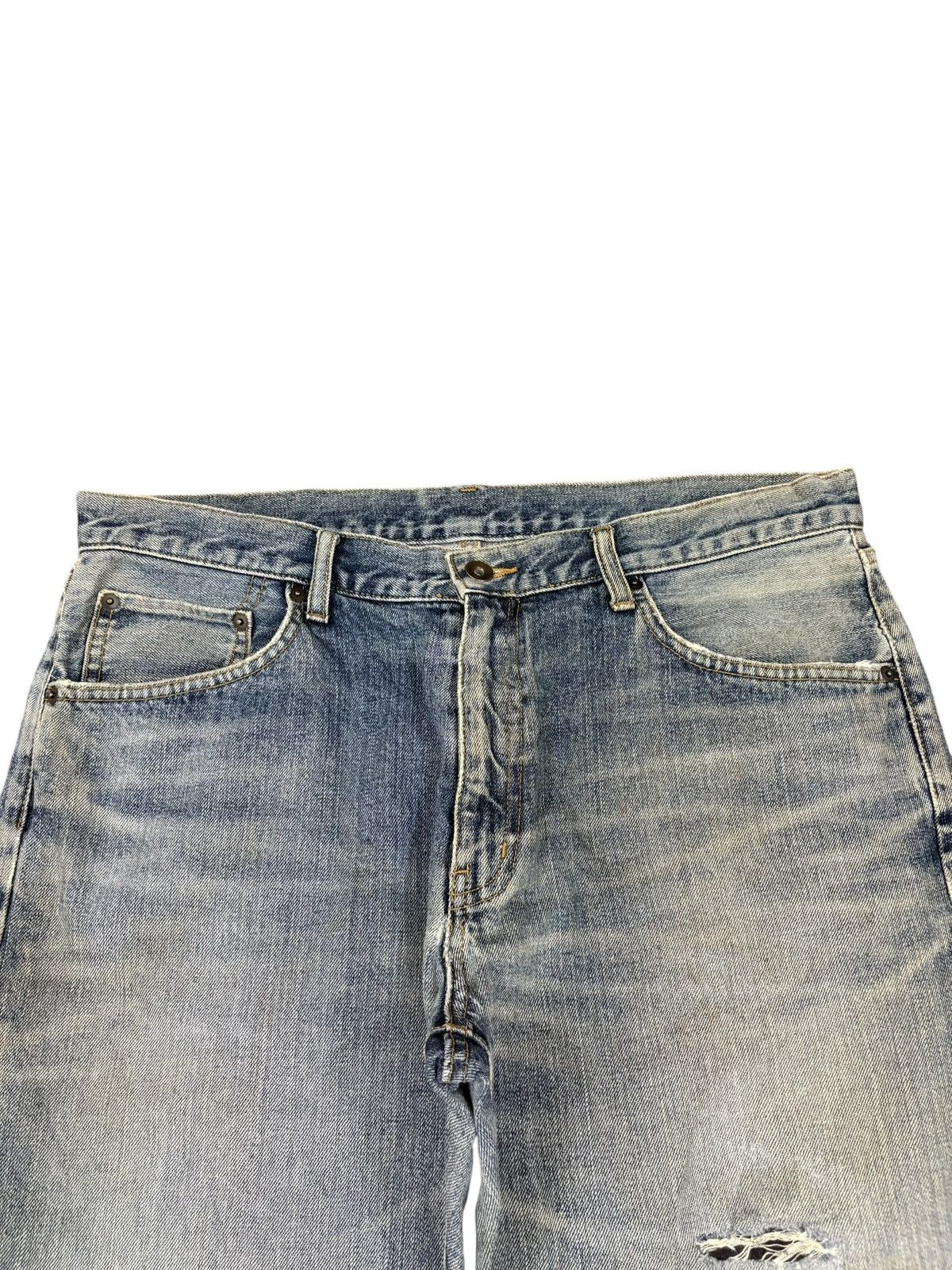 Uniqlo Vintage Japanese Uniqlo Mud Wash Distressed Baggy Jeans Size US 35 - 4 Thumbnail