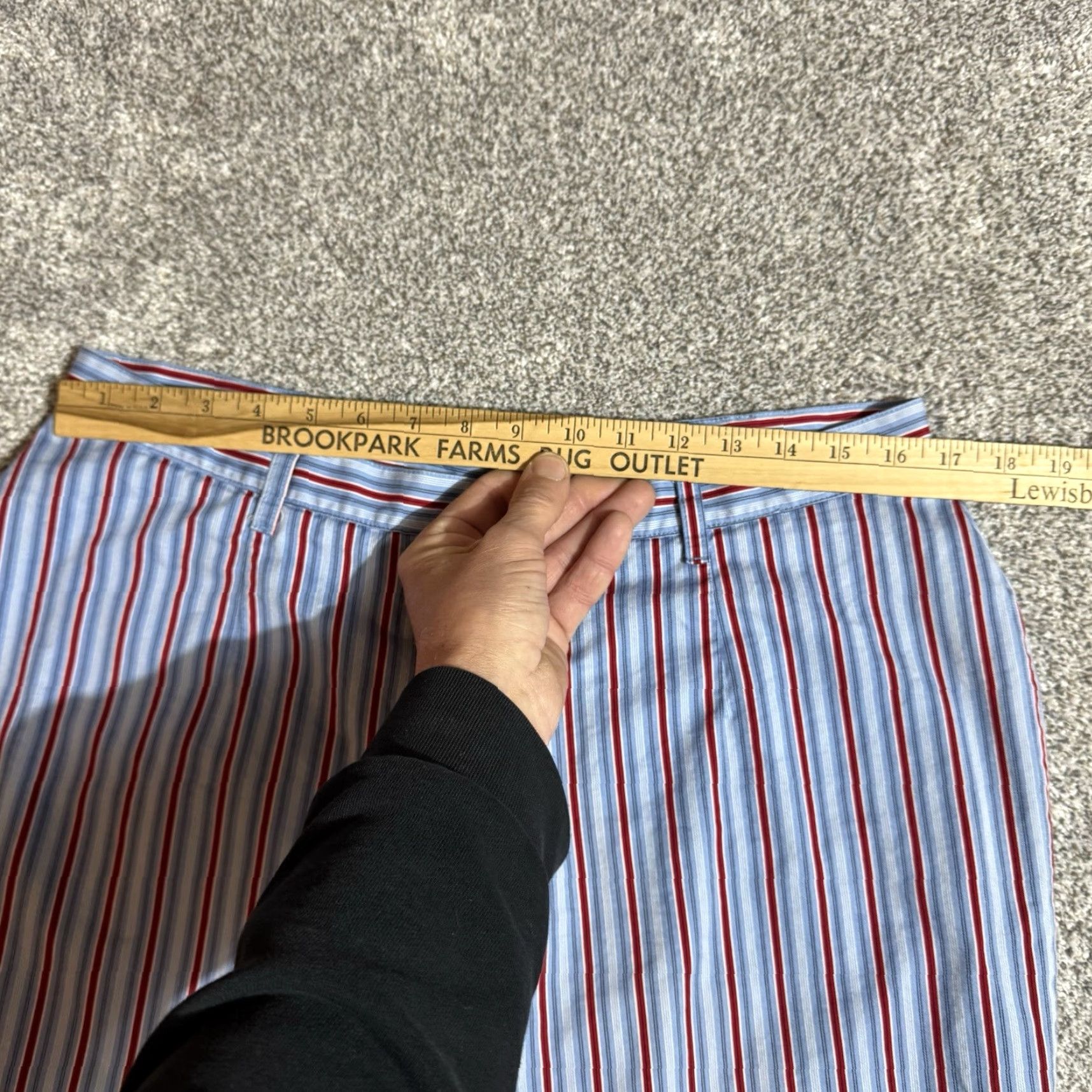 Vintage VINTAGE Capri Pants Womens 14P Petite Pinstriped Cotton 90s Preppy Office Business Pinstriped Straight Leg Pants Womens Size 36" / US 14 / IT 50 - 3 Thumbnail