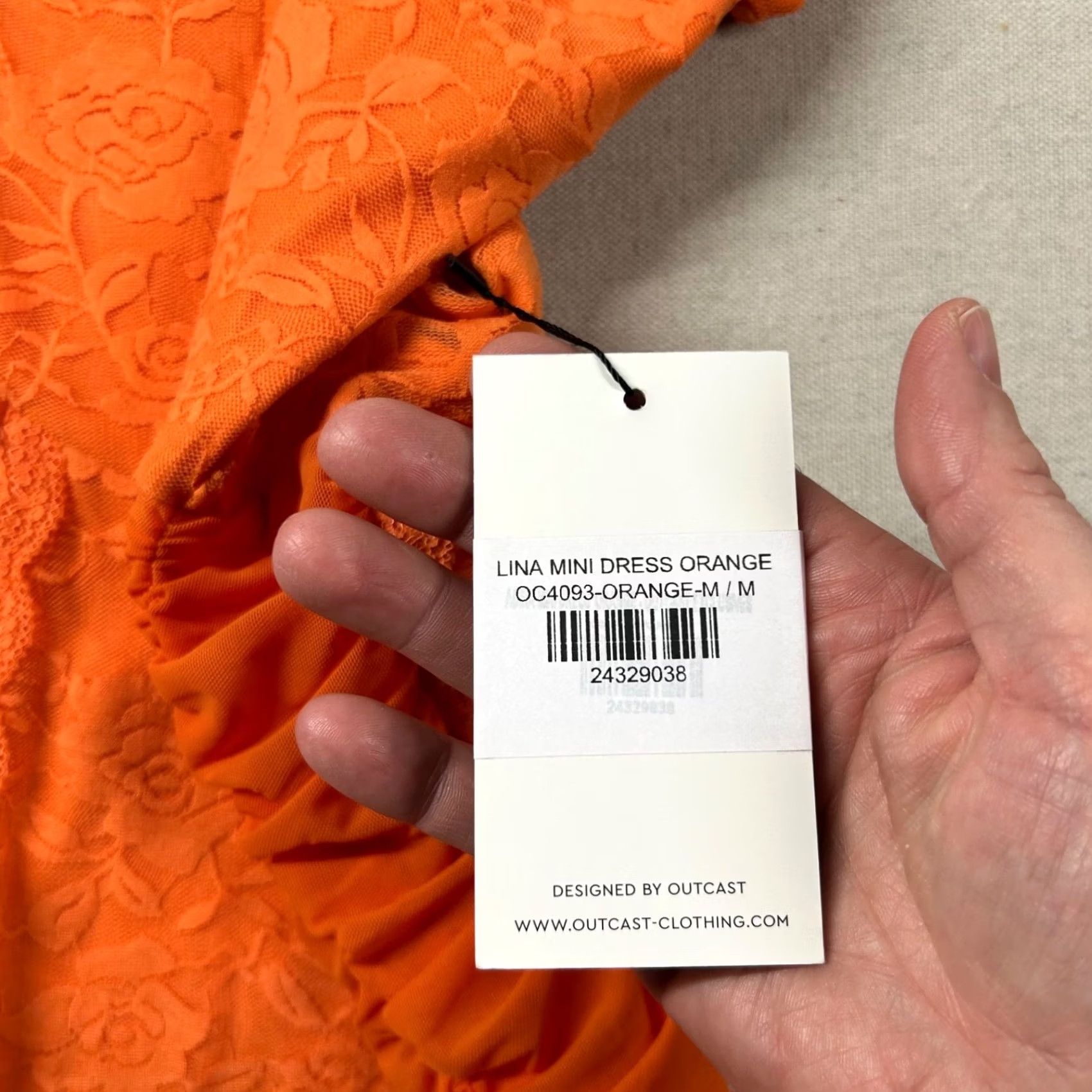 Vintage Outcast Dress Mini Jacquard Fitted Tiered Sexy Tie Club Miami Womens M Orange Size M / US 6-8 / IT 42-44 - 4 Thumbnail