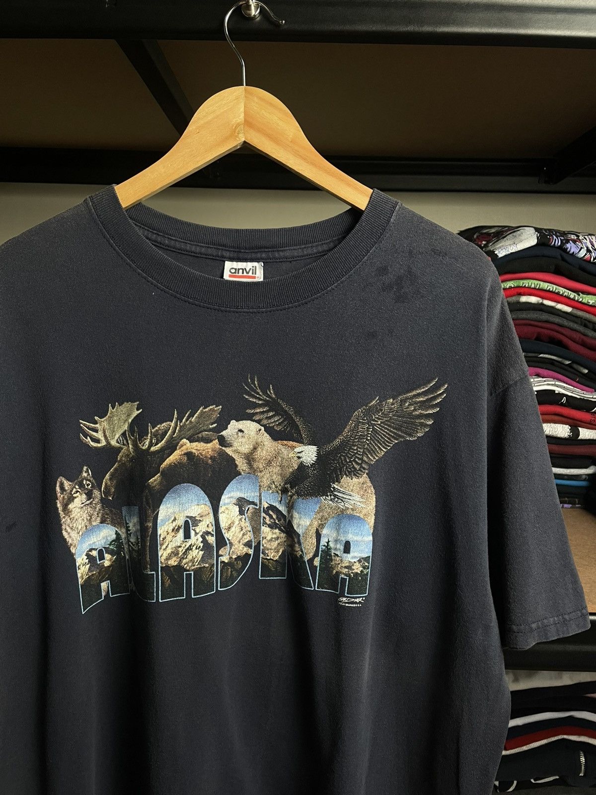 Anvil vintage Alaska wildlife graphic t-shirt Size US XL / EU 56 / 4 - 2 Thumbnail