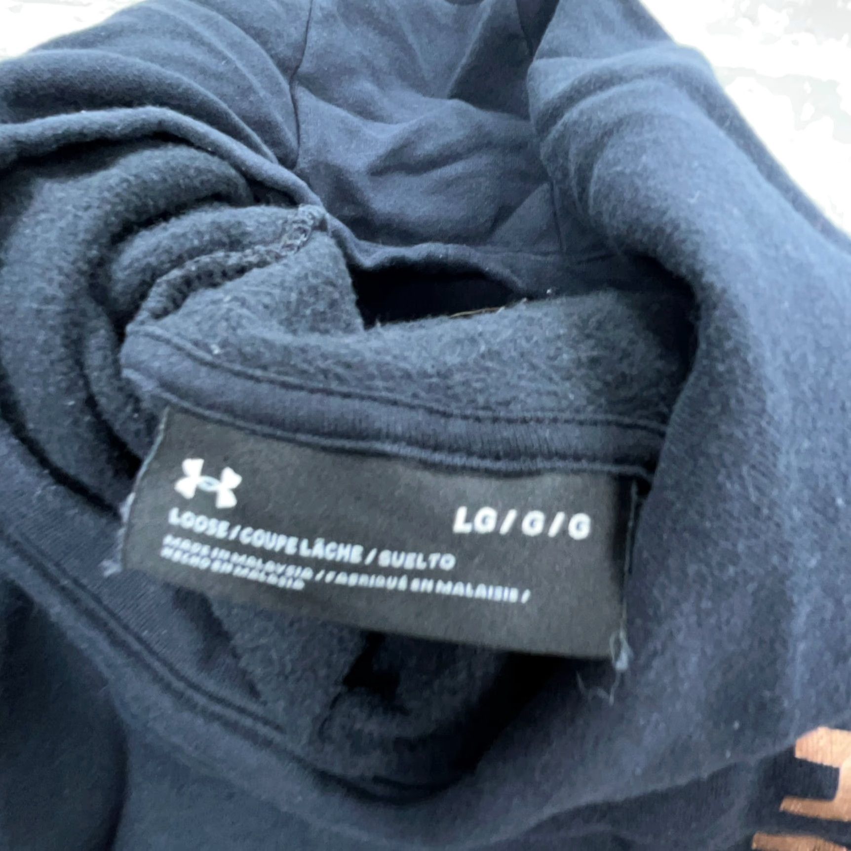 Under Armour Under Armour Hoodie Women L Black Logo Pullover Sweatshirt Knit Raglan Sleeve Size L / US 10 / IT 46 - 5 Thumbnail