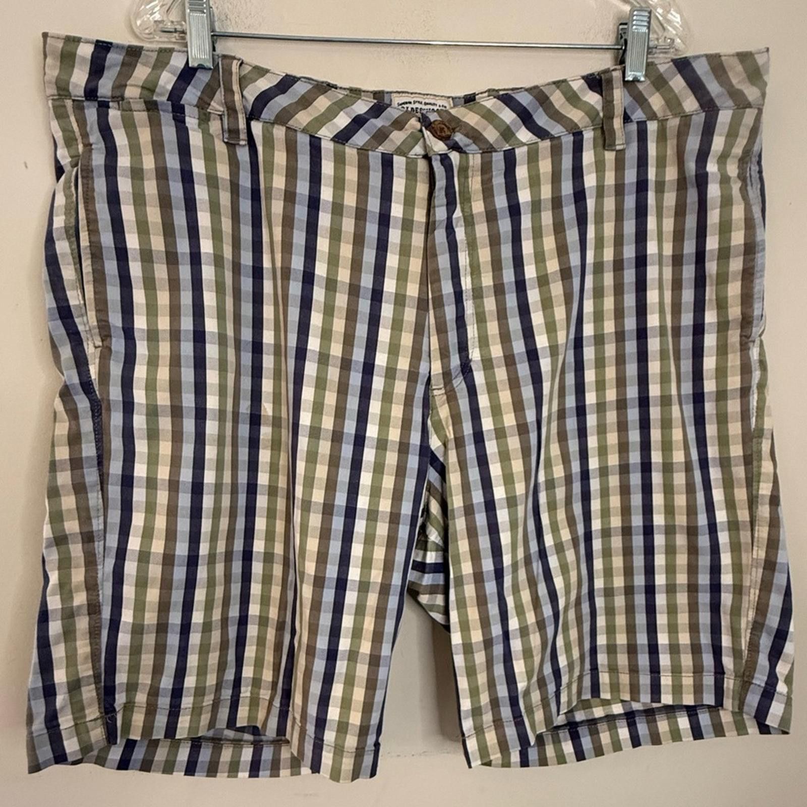 Other Old School Brand plaid chino shorts blue green cream 42” Size US 42 / EU 58 - 1 Thumbnail