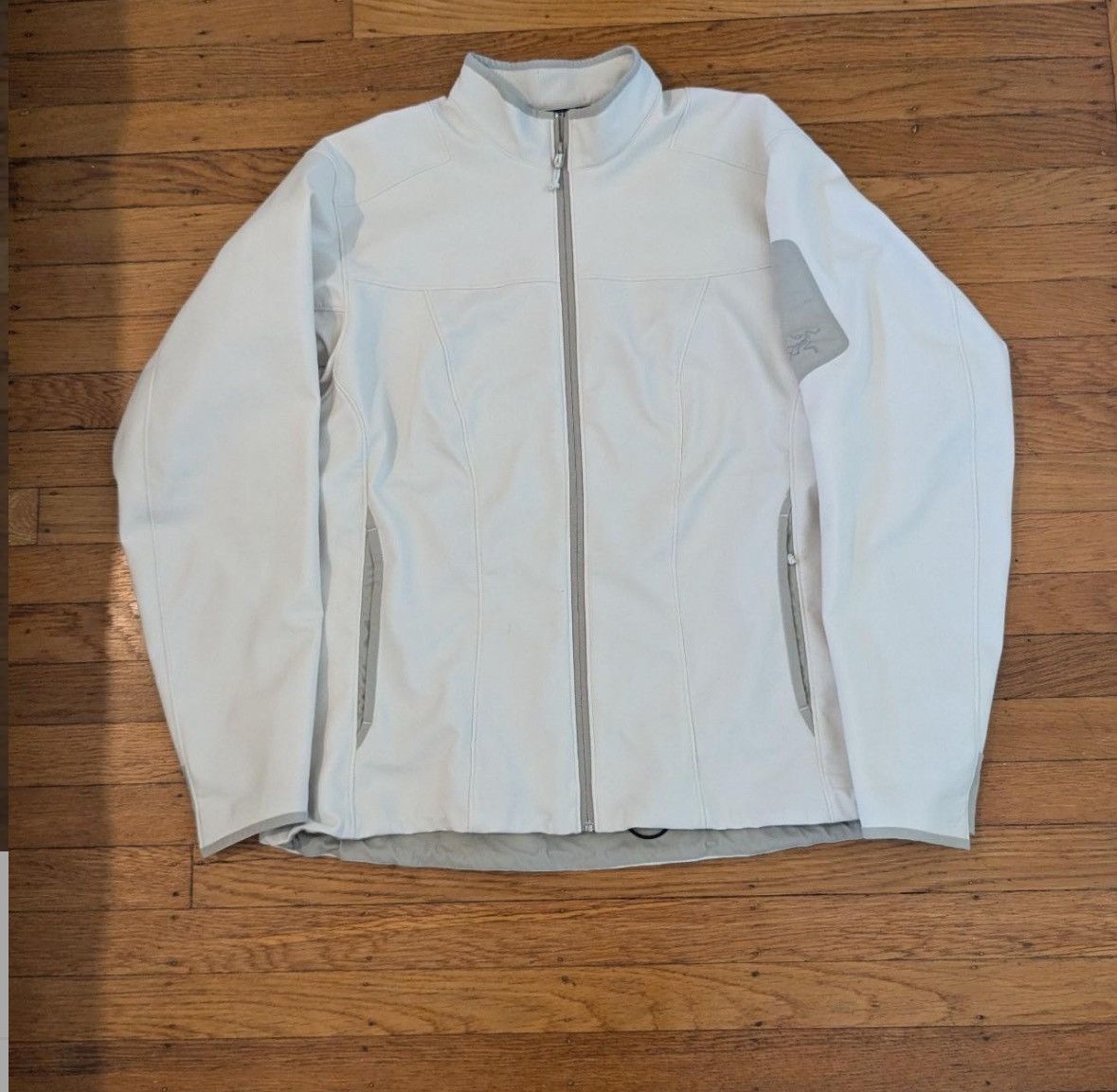 Arc'teryx white heavyweight zip up crewneck