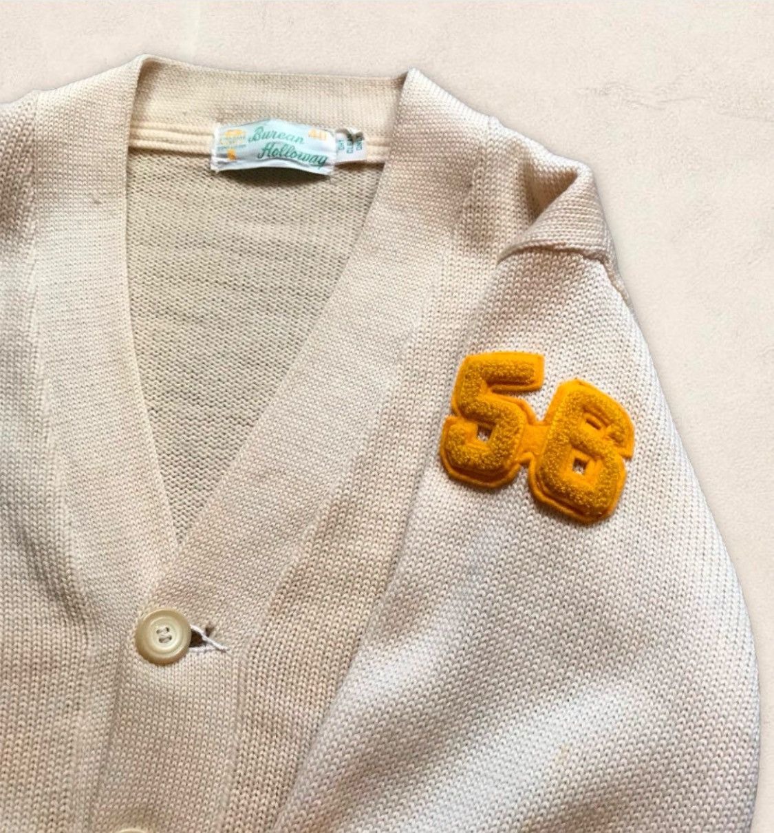 Vintage Vintage Off White 50s Letterman Cardigan, size S Size US S / EU 44-46 / 1 - 4 Thumbnail