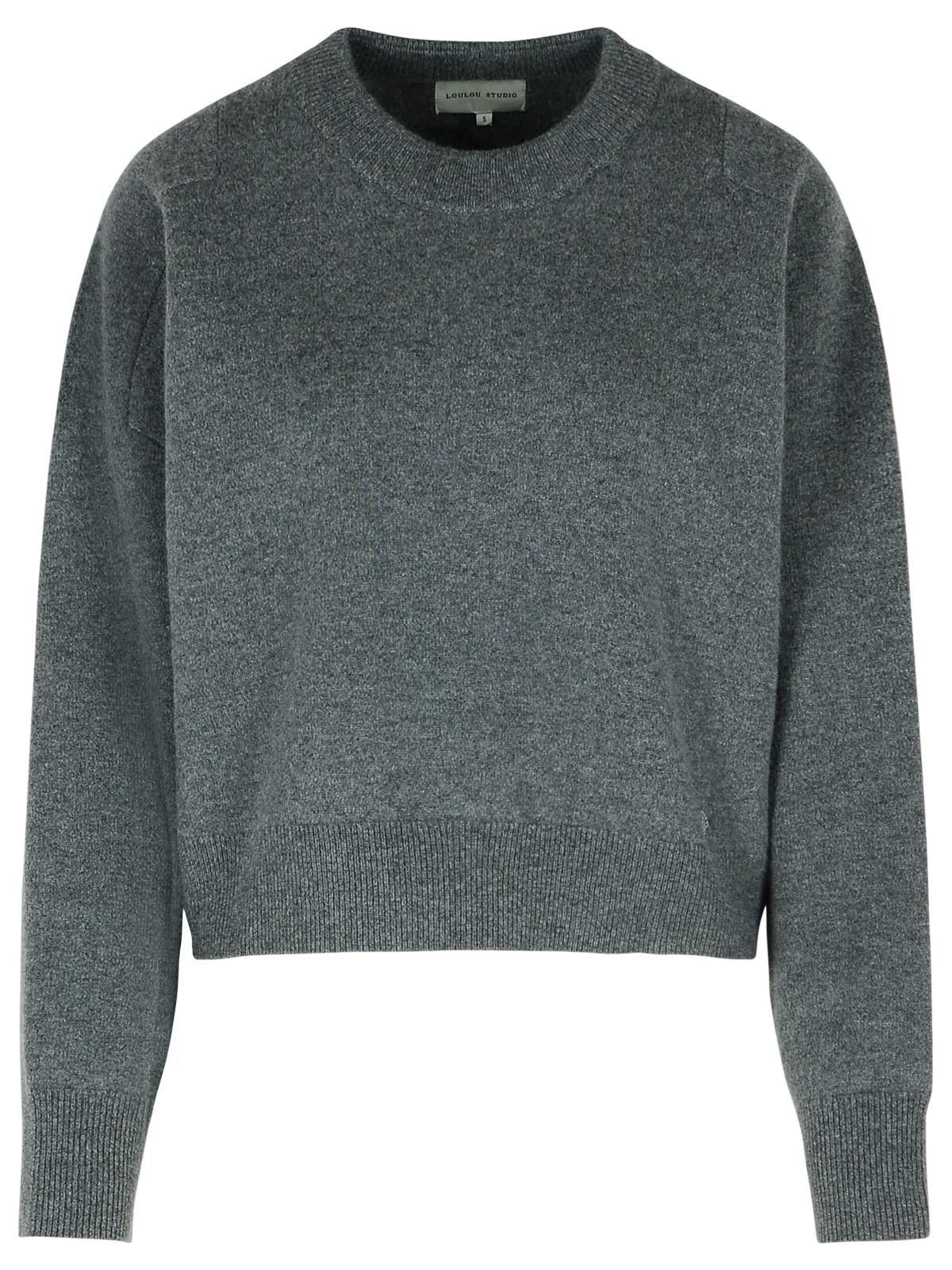 Loulou de Saison LOULOU DE SAISON 'Boxy Miro' Grey Cashmere Sweater Size S / US 4 / IT 40 - 1 Thumbnail