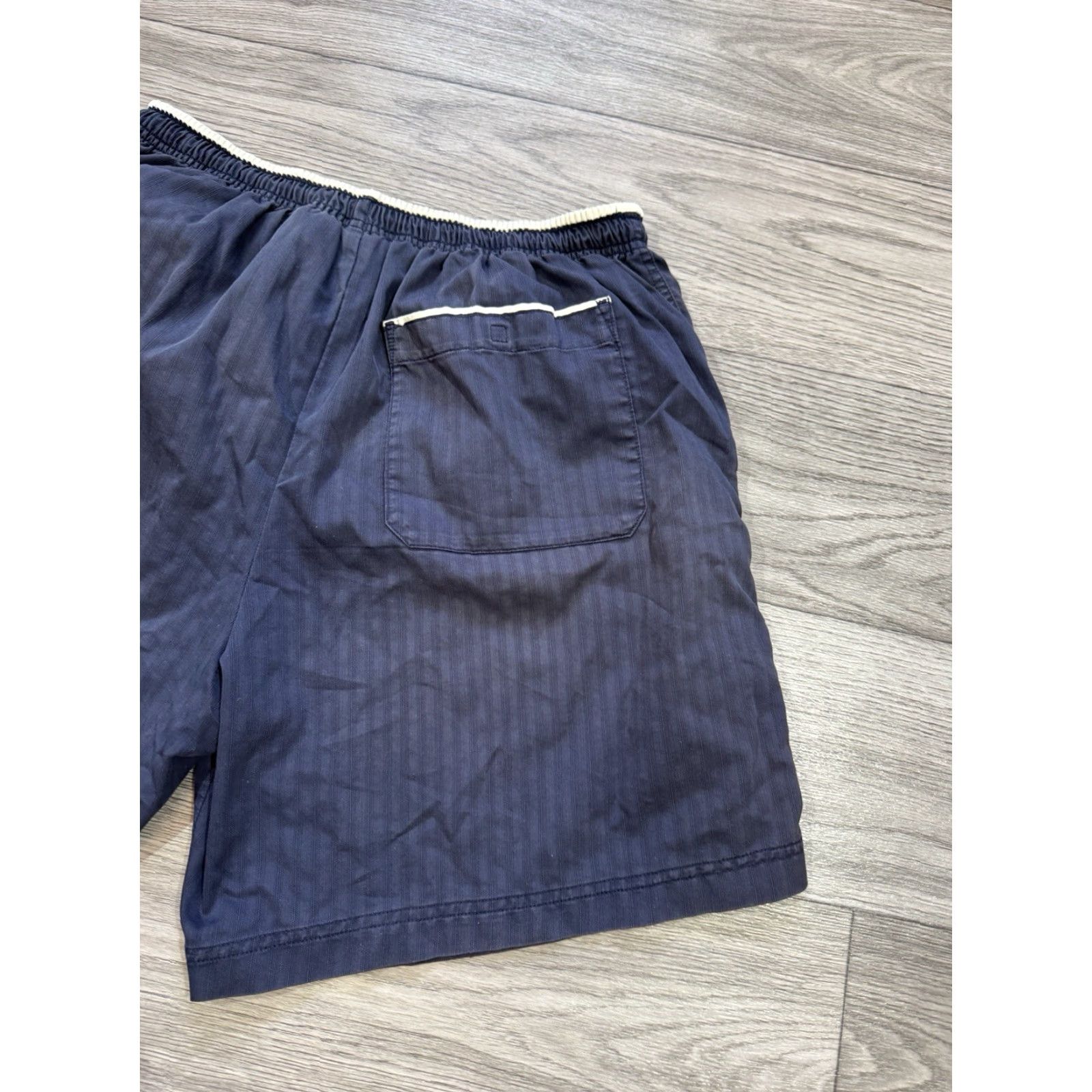 Nike VINTAGE Nike Tennis Shorts Navy Blue Challenge Court Drawstring Pocket Men L Size US 33 - 6 Thumbnail