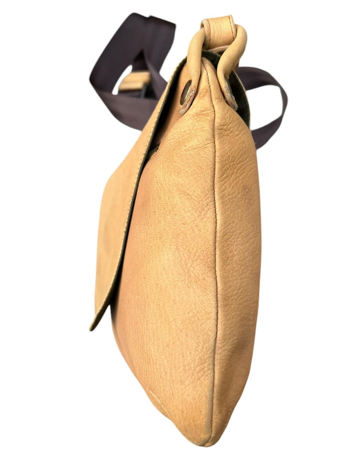 Leather Vintage CASAR Japan Muddy Faded Patina Leather Bag Sling Size ONE SIZE - 12 Thumbnail