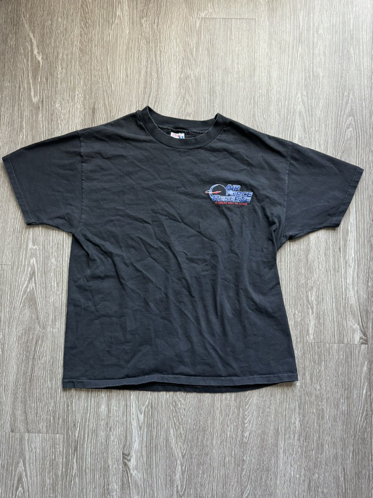 Hanes Hanes Beefy Single Stitch Air Force Reserve Shirt Size US XL / EU 56 / 4 - 2 Thumbnail