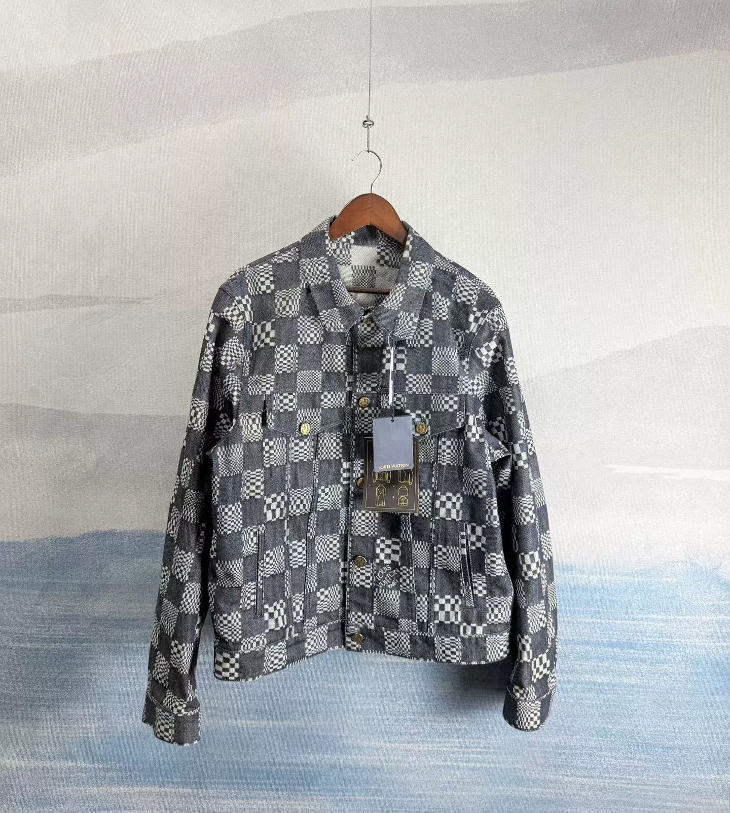 Louis Vuitton Louis Vuitton Distorted Damier Denim Jacket 52 Size US L / EU 52-54 / 3 - 1 Thumbnail