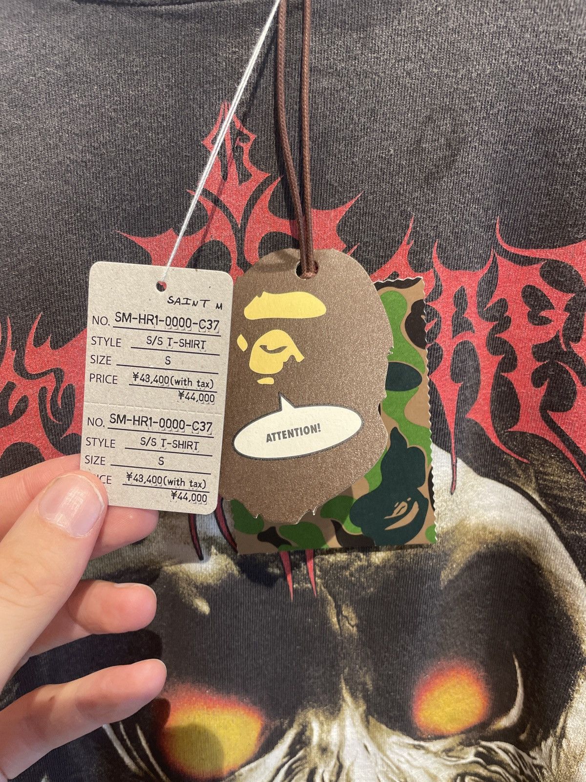 Bape × Saint Michael Saint Michael Bape T-Shirt Black SS25 Size US S / EU 44-46 / 1 - 3 Thumbnail