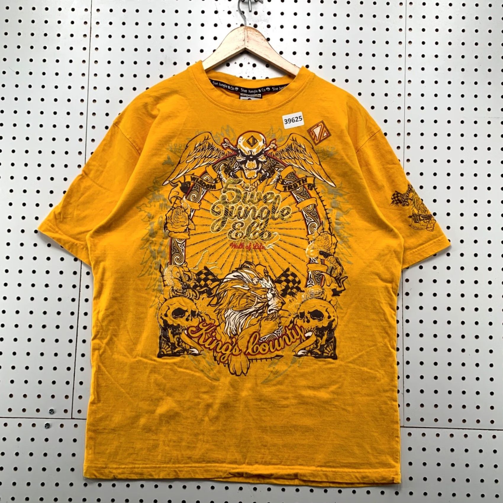 Affliction VINTAGE Y2K Affliction 5ive Jungle Shirt Mens XL Yellow Skill Gothic Size US XL / EU 56 / 4 - 2 Thumbnail